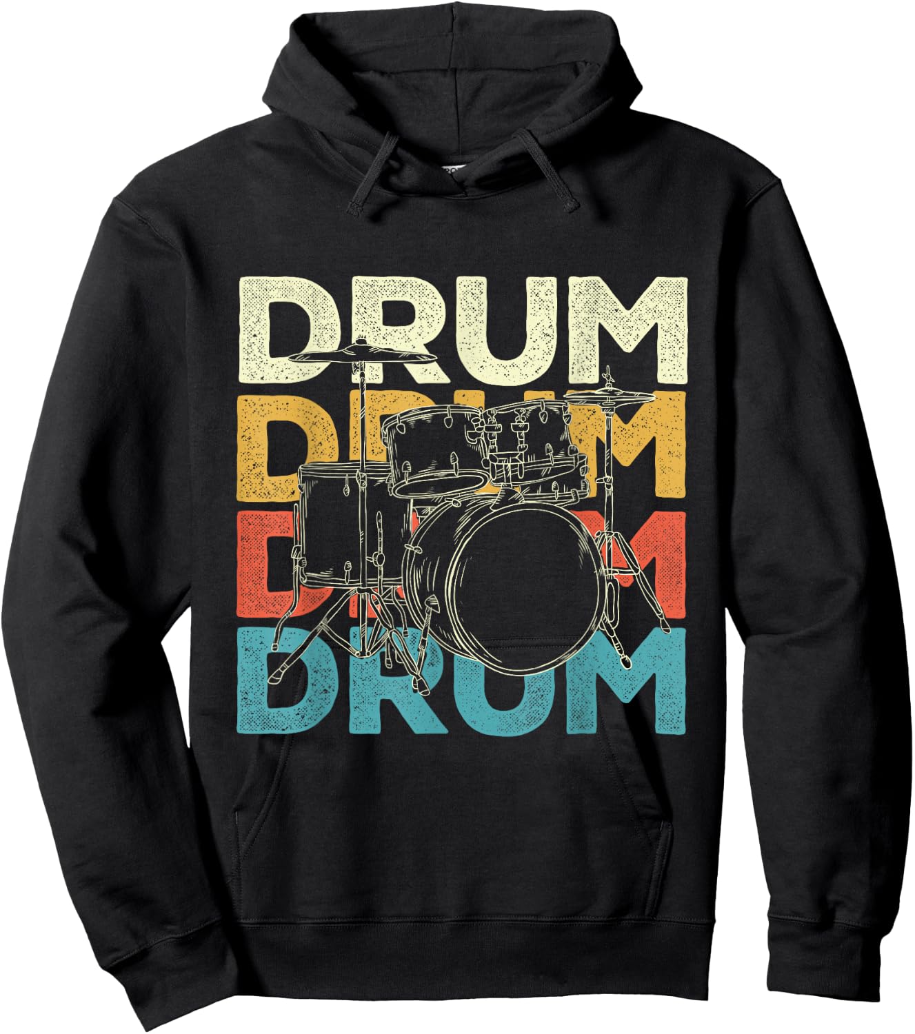 Drum - Drummer Band Lover Percussionist Drumming Hoodie - Hoodie | Black