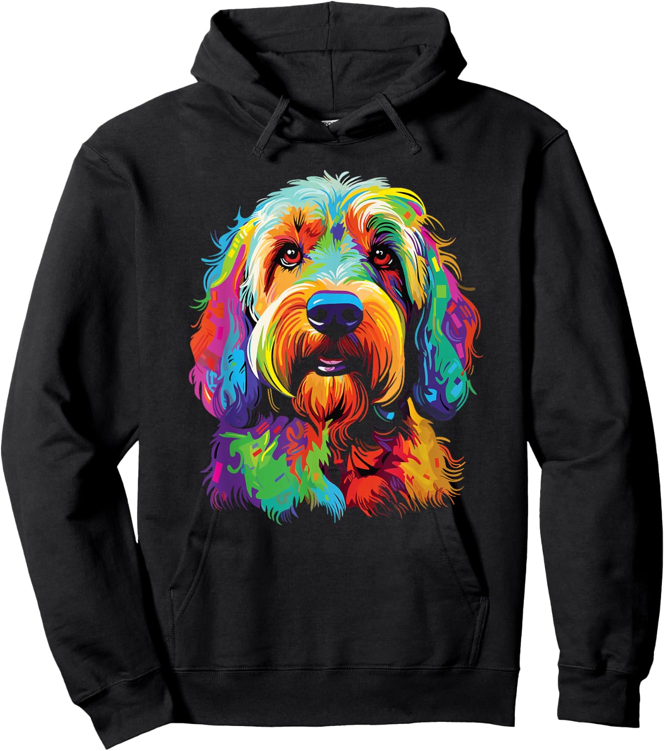 Watercolor Colorful Otterhound Otterhound Hoodie - Hoodie | Black
