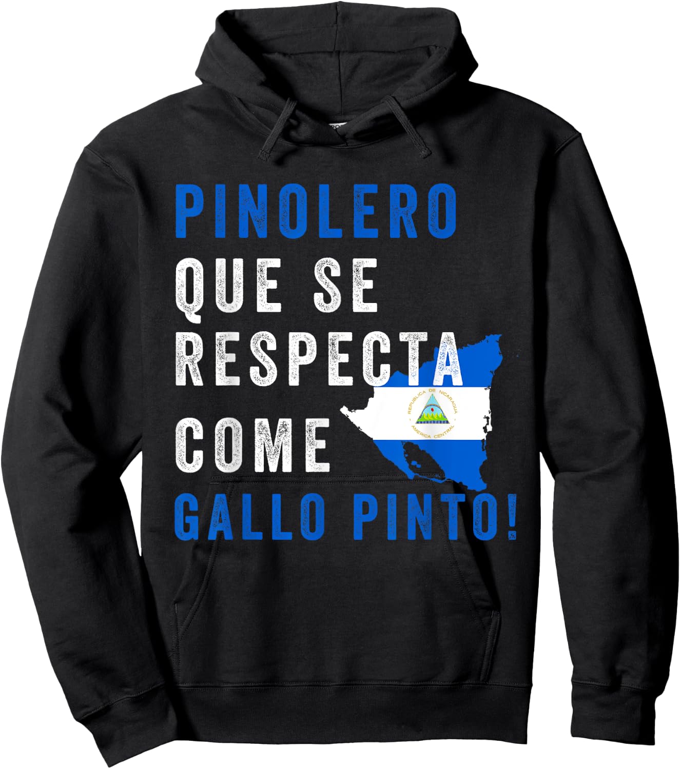 Nicaragua Flag Camiseta Nicaraguan Nicoya Pinoleros Nica Hoodie - Hoodie | Black