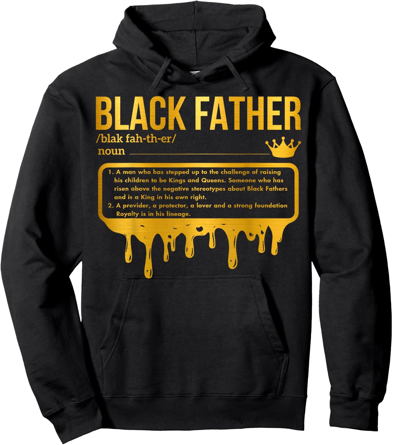 Black Father Definition African American Dad Father's Day Hoodie - Hoodie | Black