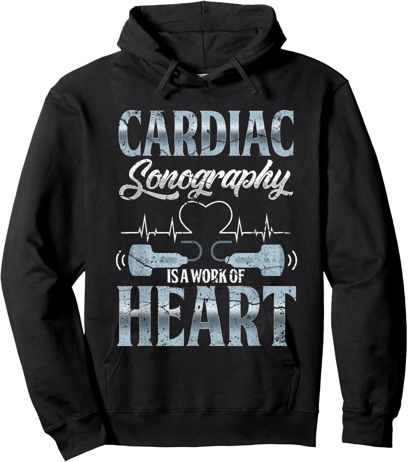 Cardiac Sonography Ultrasound Echography Medical Diagnostic Hoodie - Hoodie | Black