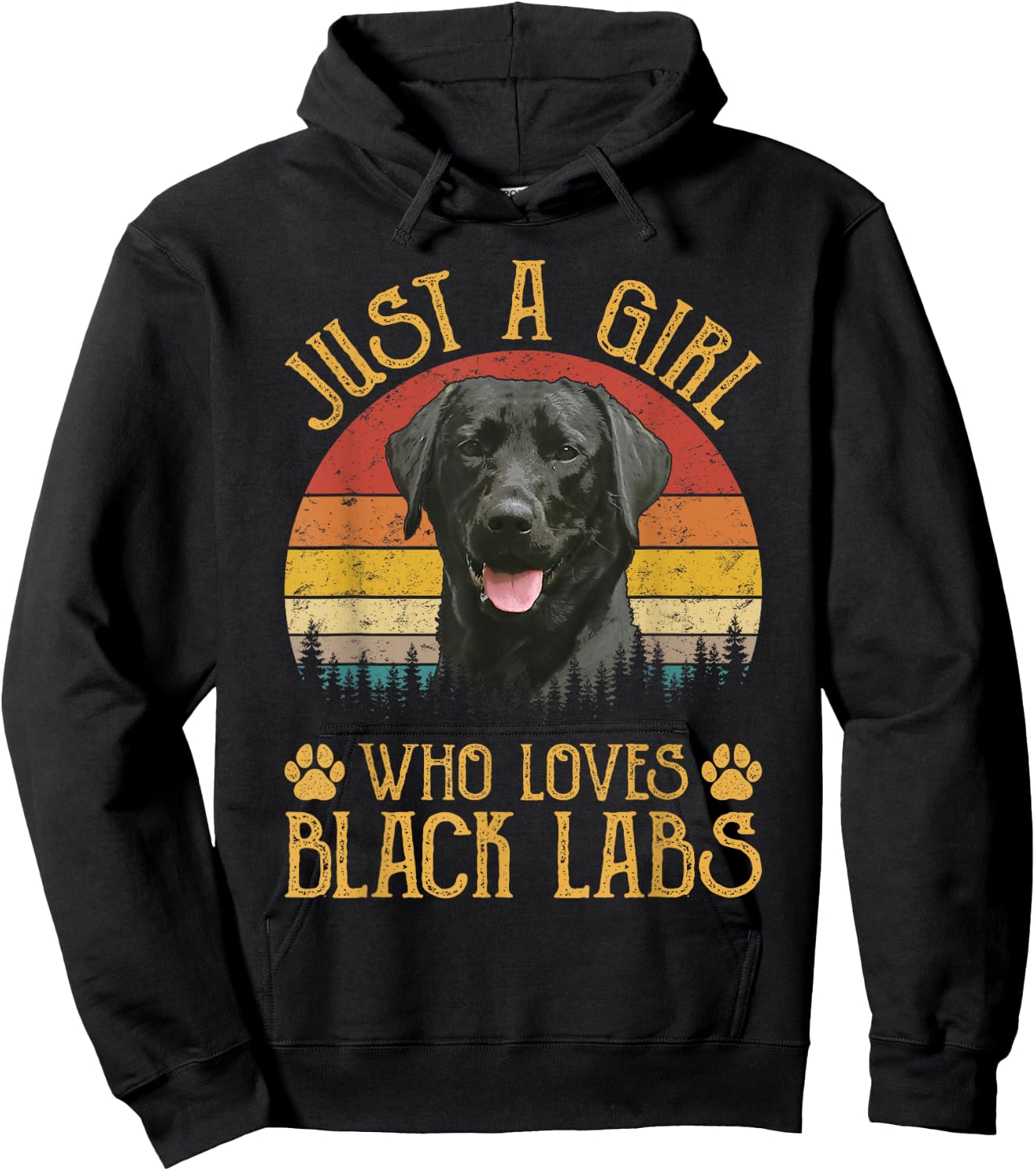 Just A Girl Who Loves Black Labs Shirt Labrador Retriever Hoodie - Hoodie | Black