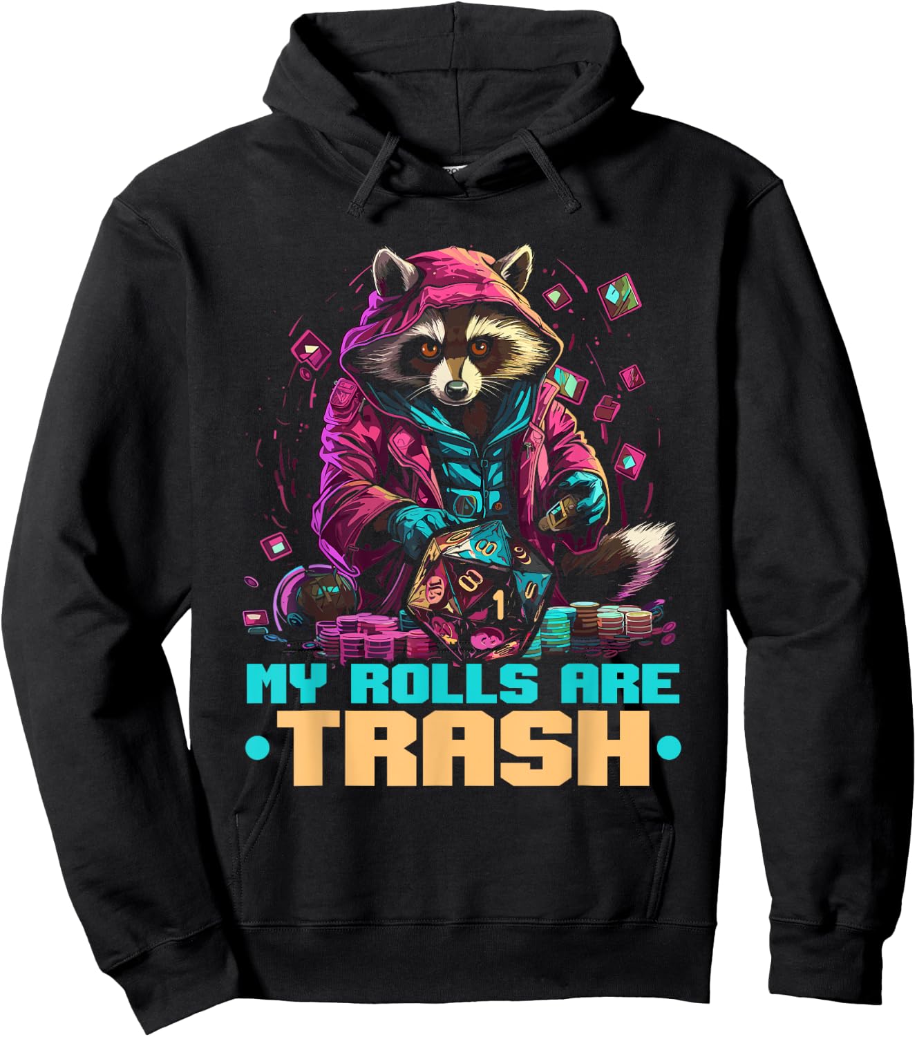 RPG Gaming Role Playing D20 Tabletop Games Funny RPG Gamer Hoodie - Hoodie | Black