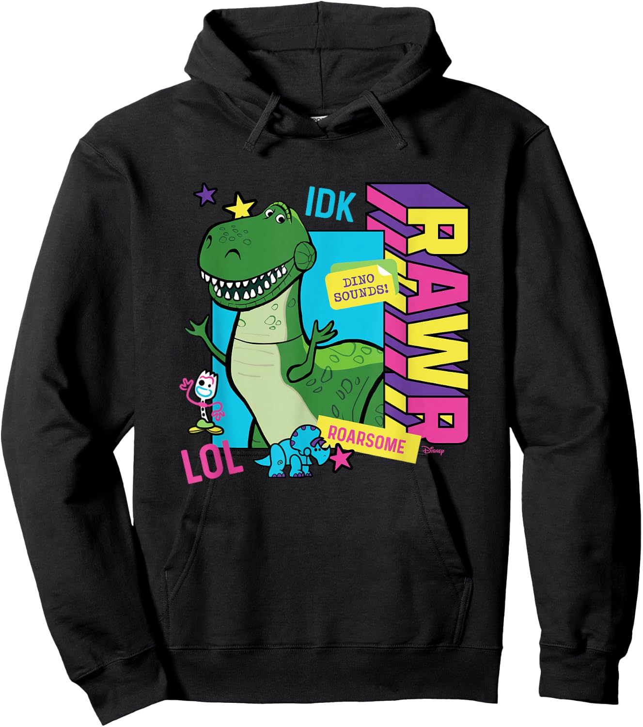 Toy Story - Rex Graphic Hoodie - Hoodie | Black