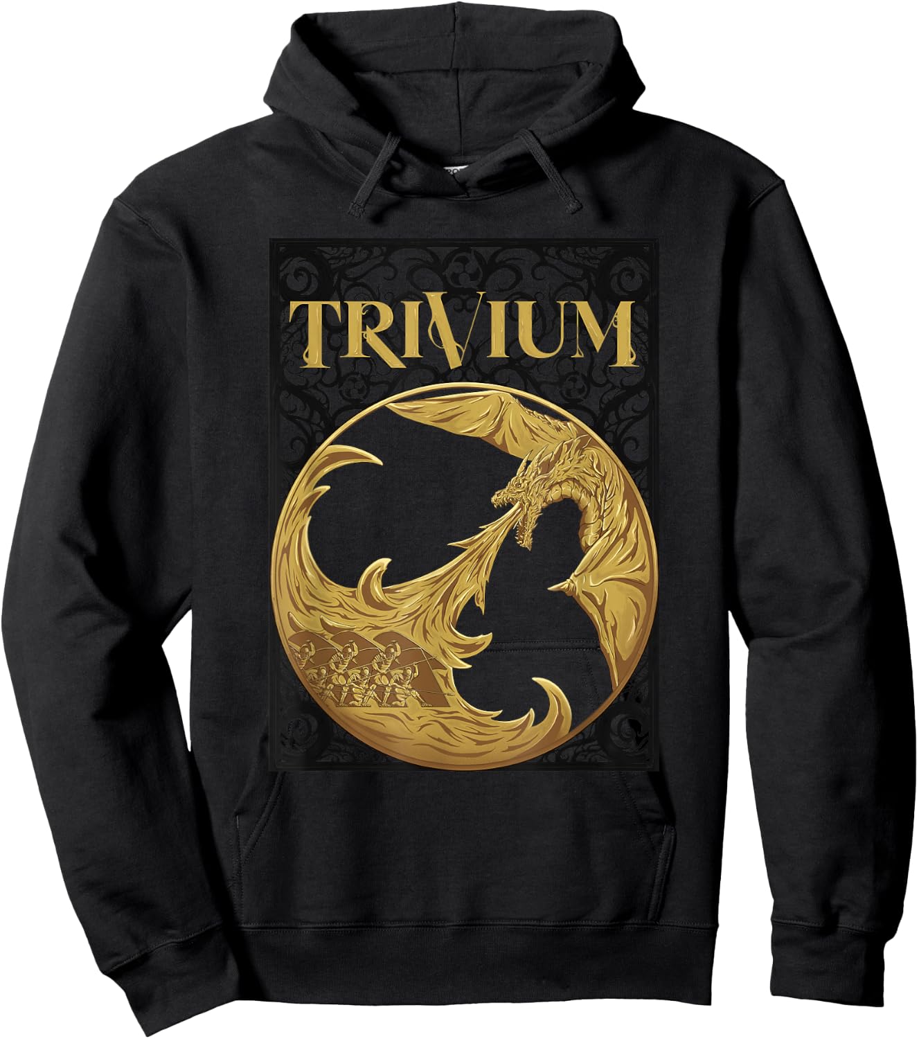 Trivium Gold Dragon Hoodie - Hoodie | Black