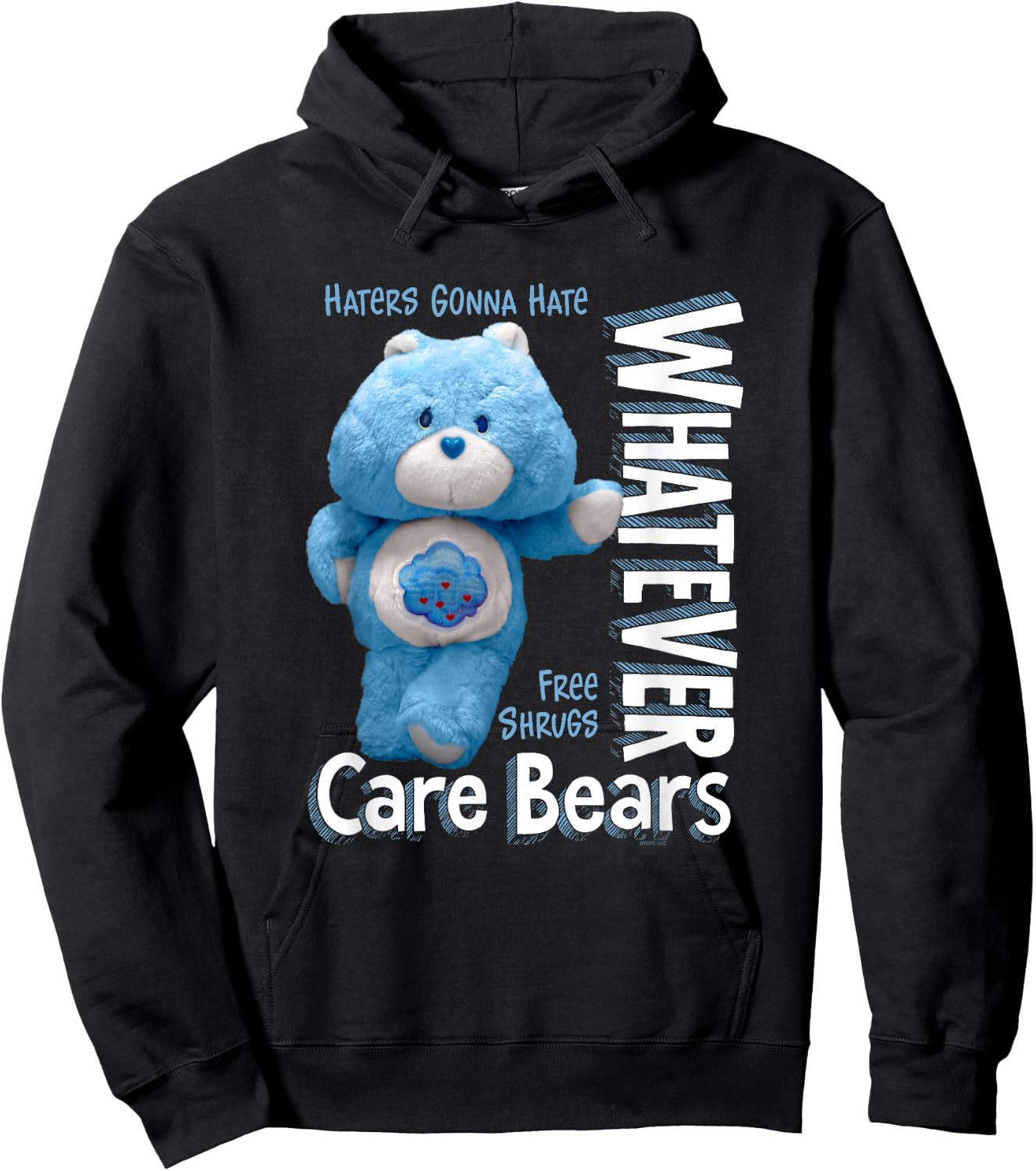 Care Bears Whatever Grumpy Bear Toy Cute Cartoon Hoodie - Hoodie | Black