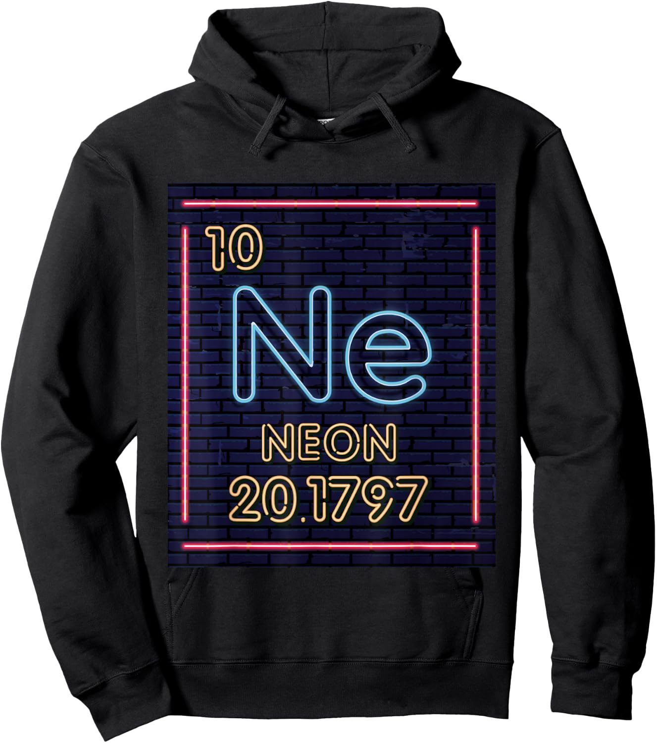 Neon Element Purple Periodic Table Chemistry Nerd Gift Hoodie - Hoodie | Black