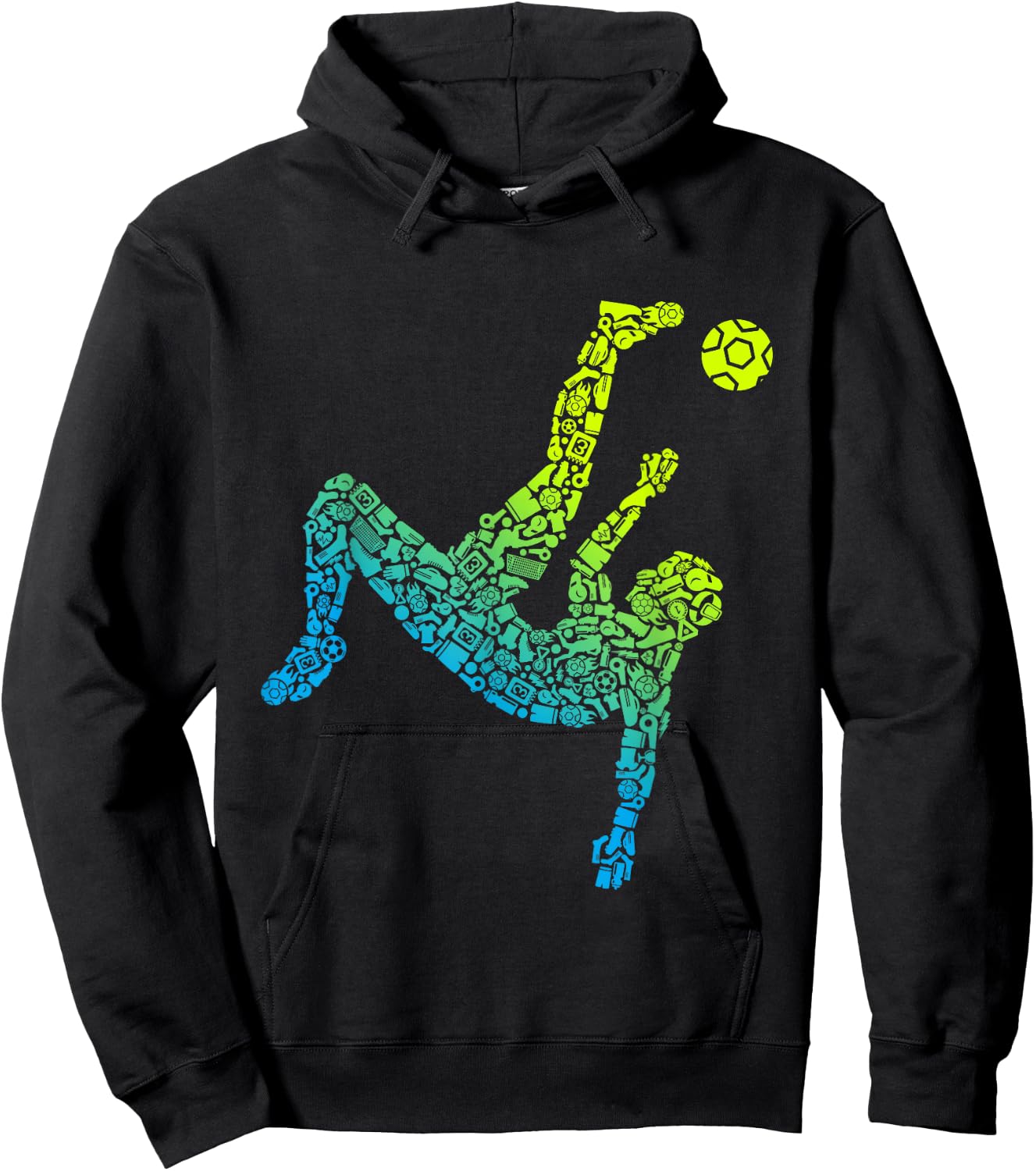 Soccer Player Futbol Team Kids Men Boys Soccer Hoodie - Hoodie | Black