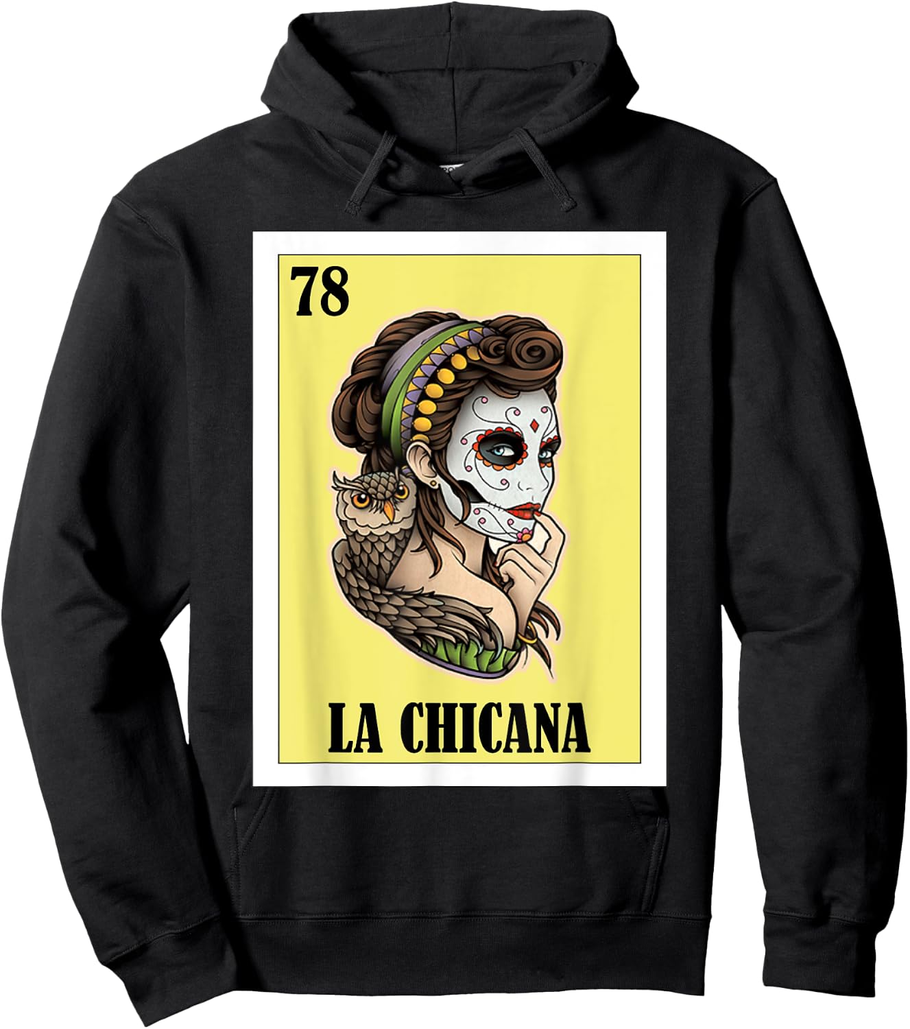 Funny Mexican Design for Chicanos - La Chicana Hoodie - Hoodie | Black