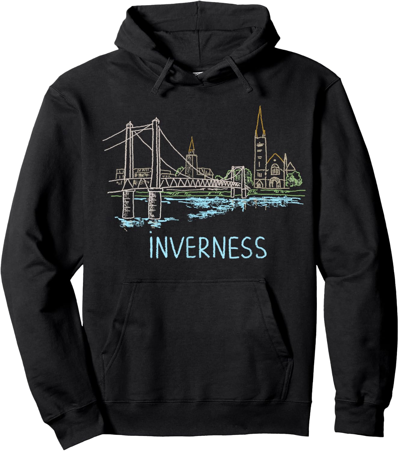 Inverness City Scotland UK souvenir gift women Hoodie - Hoodie | Black