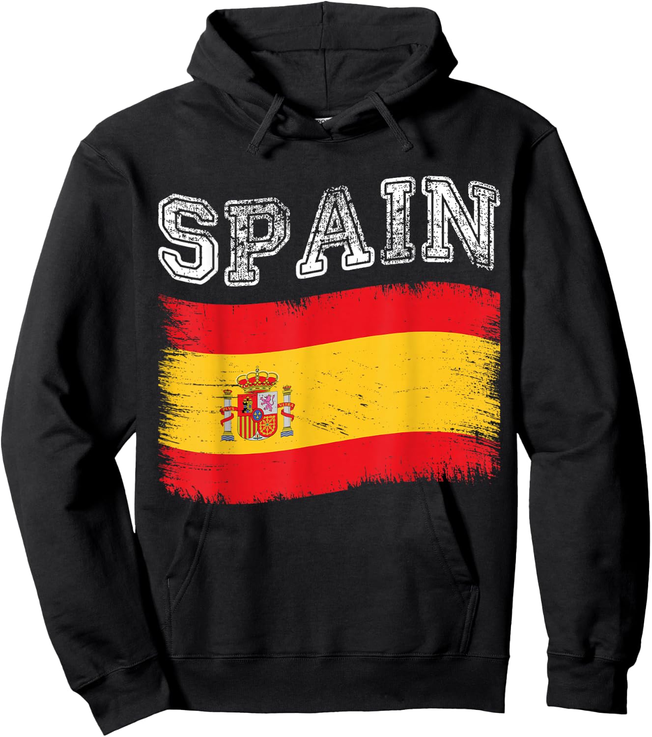Spanish Flag Tourist Holiday Destination Spain Flag Hoodie - Hoodie | Black