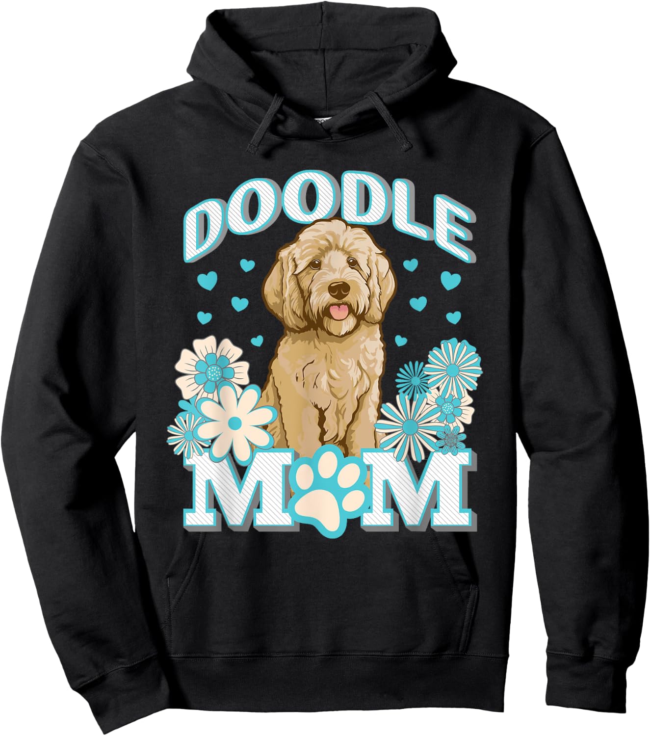Goldendoodle Doodle Dog Mom Mum Design Women Hoodie - Hoodie | Black