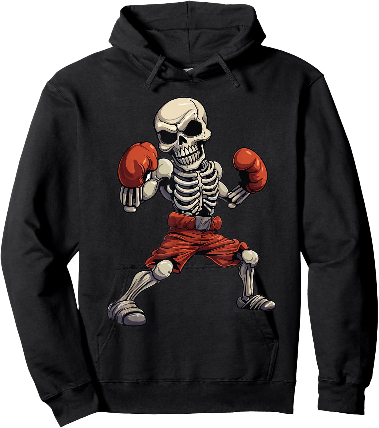 Kickboxing Skeleton Funny Kickboxer Boxing Hoodie - Hoodie | Black