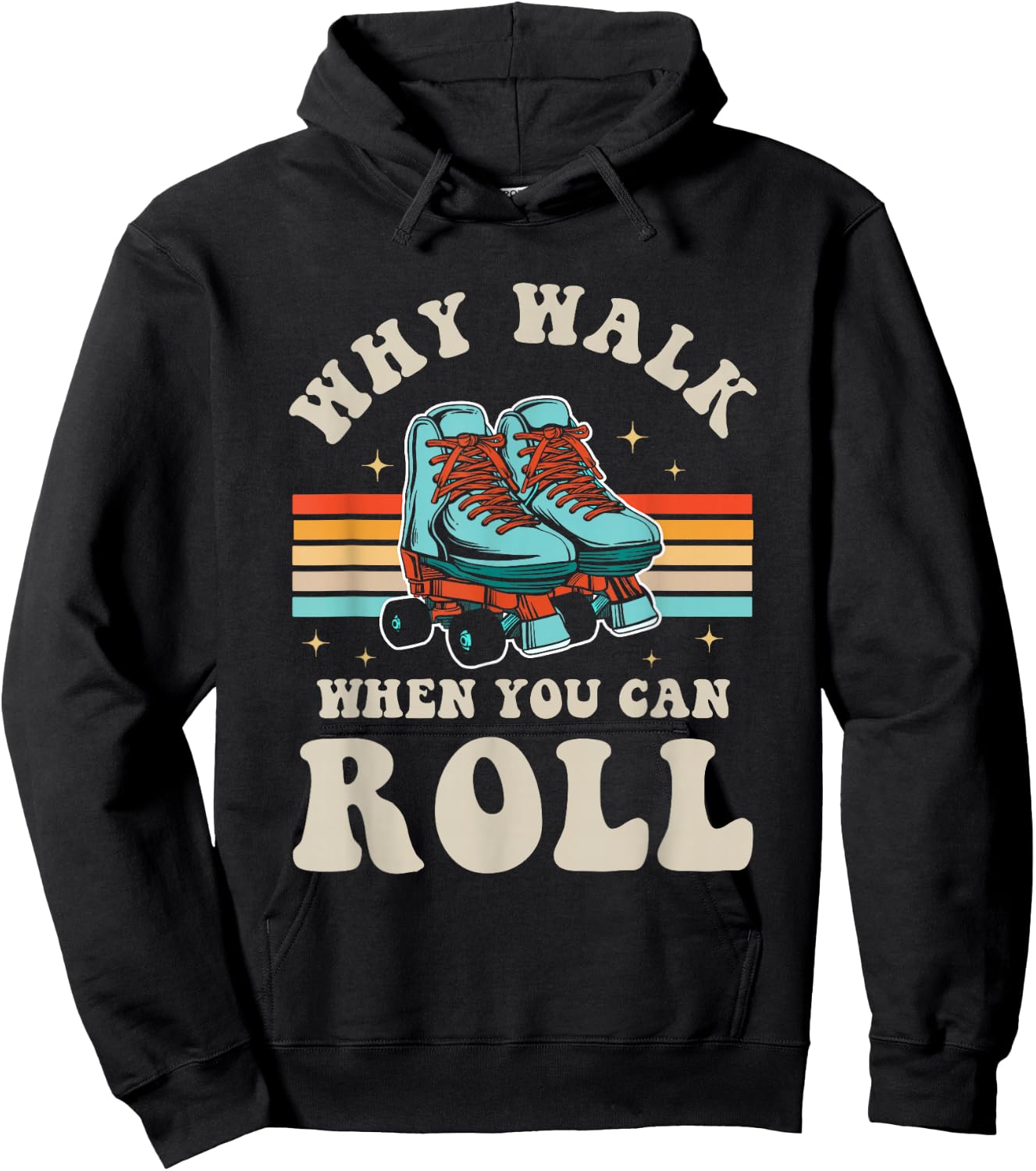 Inline Skating Roller Skating Roller 80s Outfit Inline Skating Hoodie - Hoodie | Black
