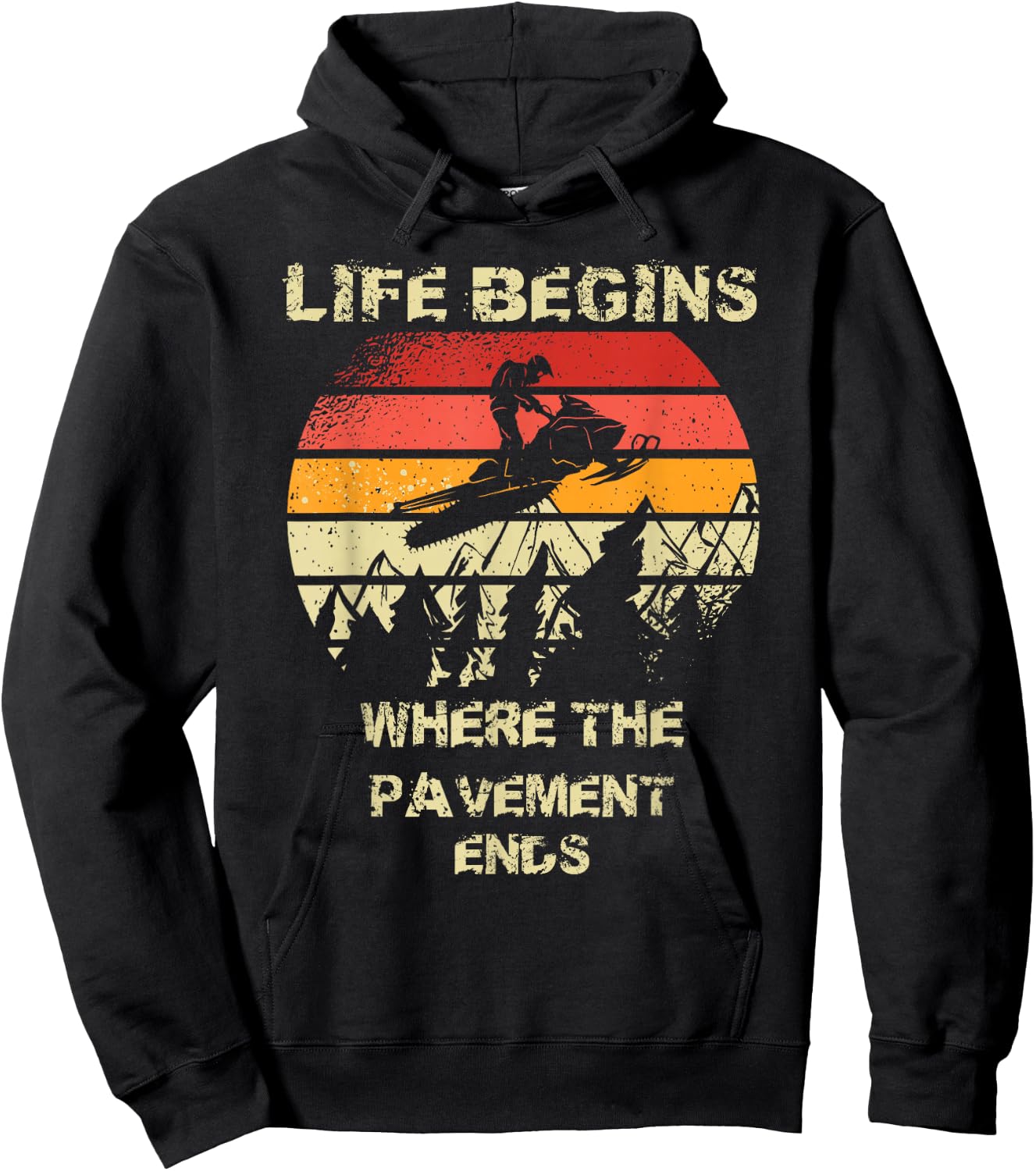Snowmobiling Snowmobile-cyclists Snow-motorcycle Snowmobile Hoodie - Hoodie | Black