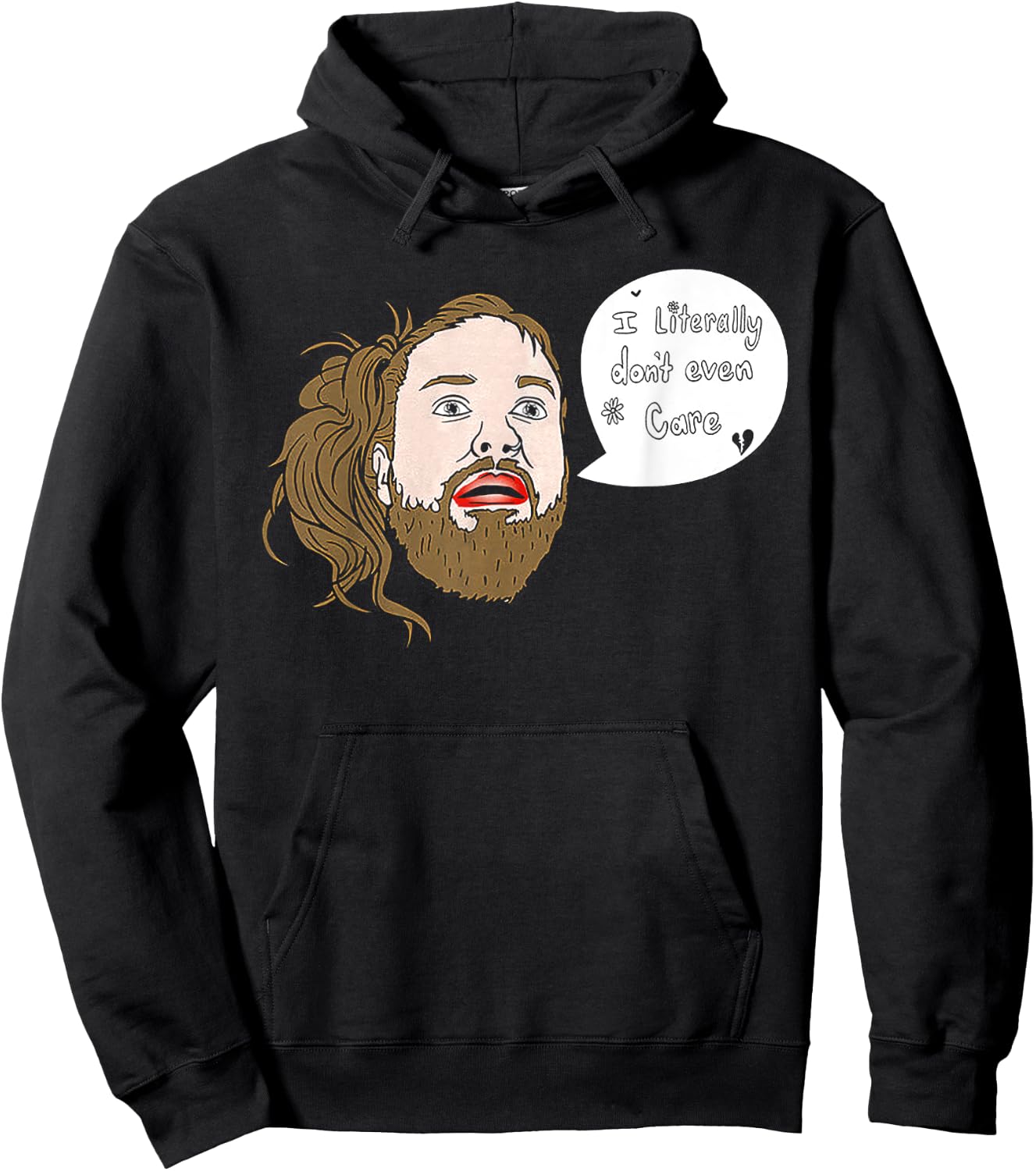 I Literally Don't Even Care Hoodie - Hoodie | Black