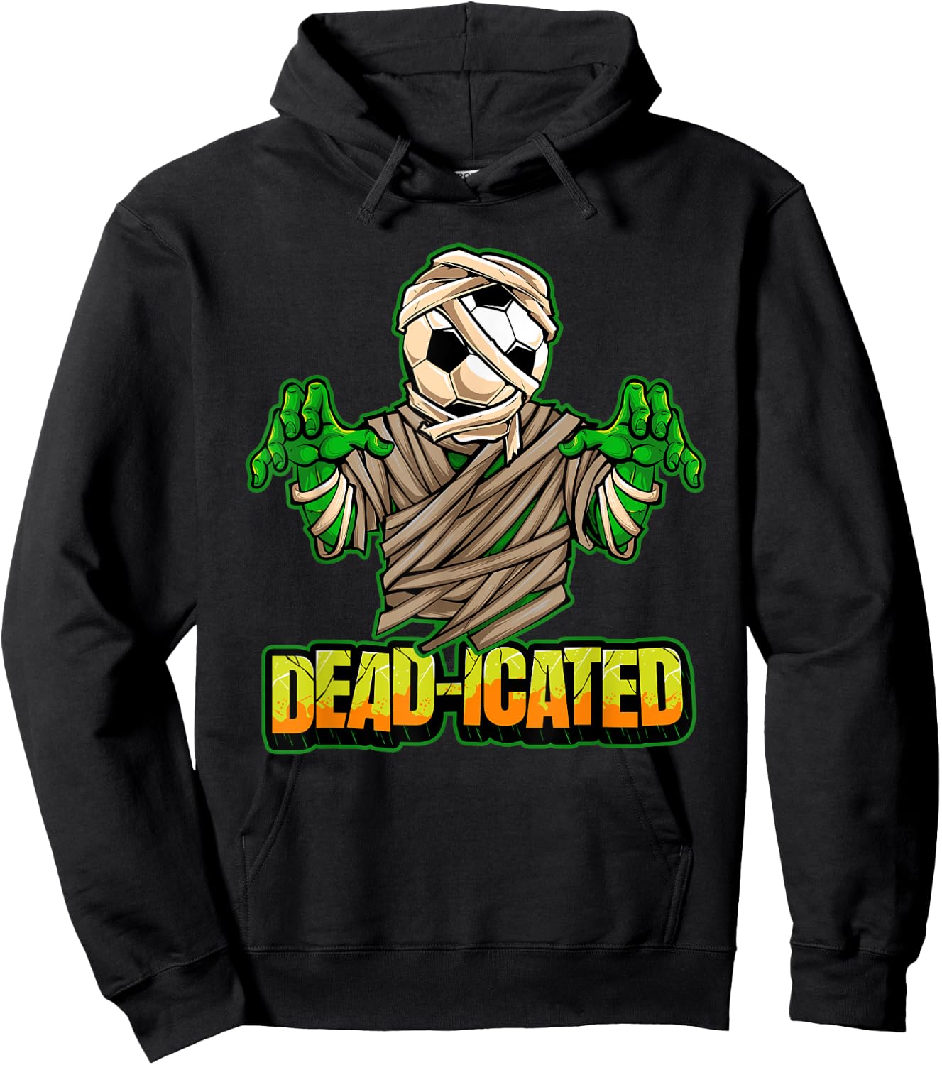 Zombie Soccer Player Scary Soccer Halloween Hoodie - Hoodie | Black