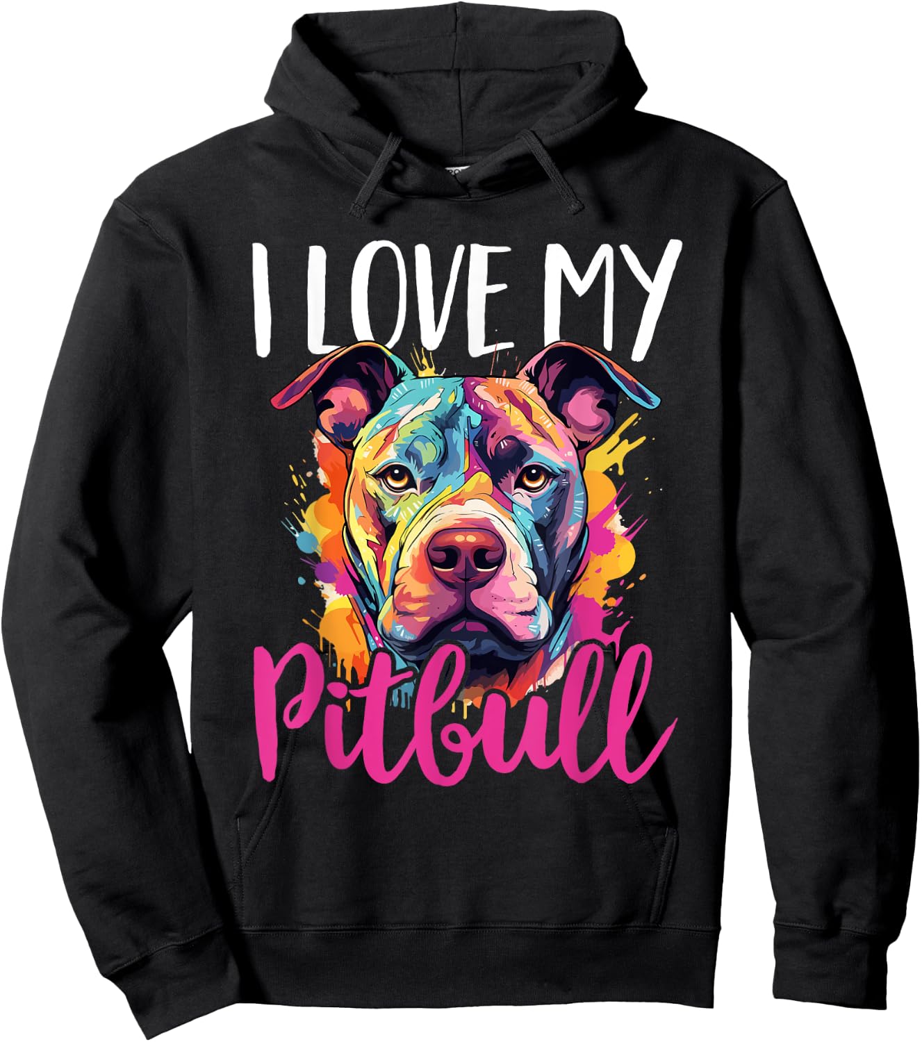 Pitbull Pittie - I Love My Pitbull Hoodie - Hoodie | Black