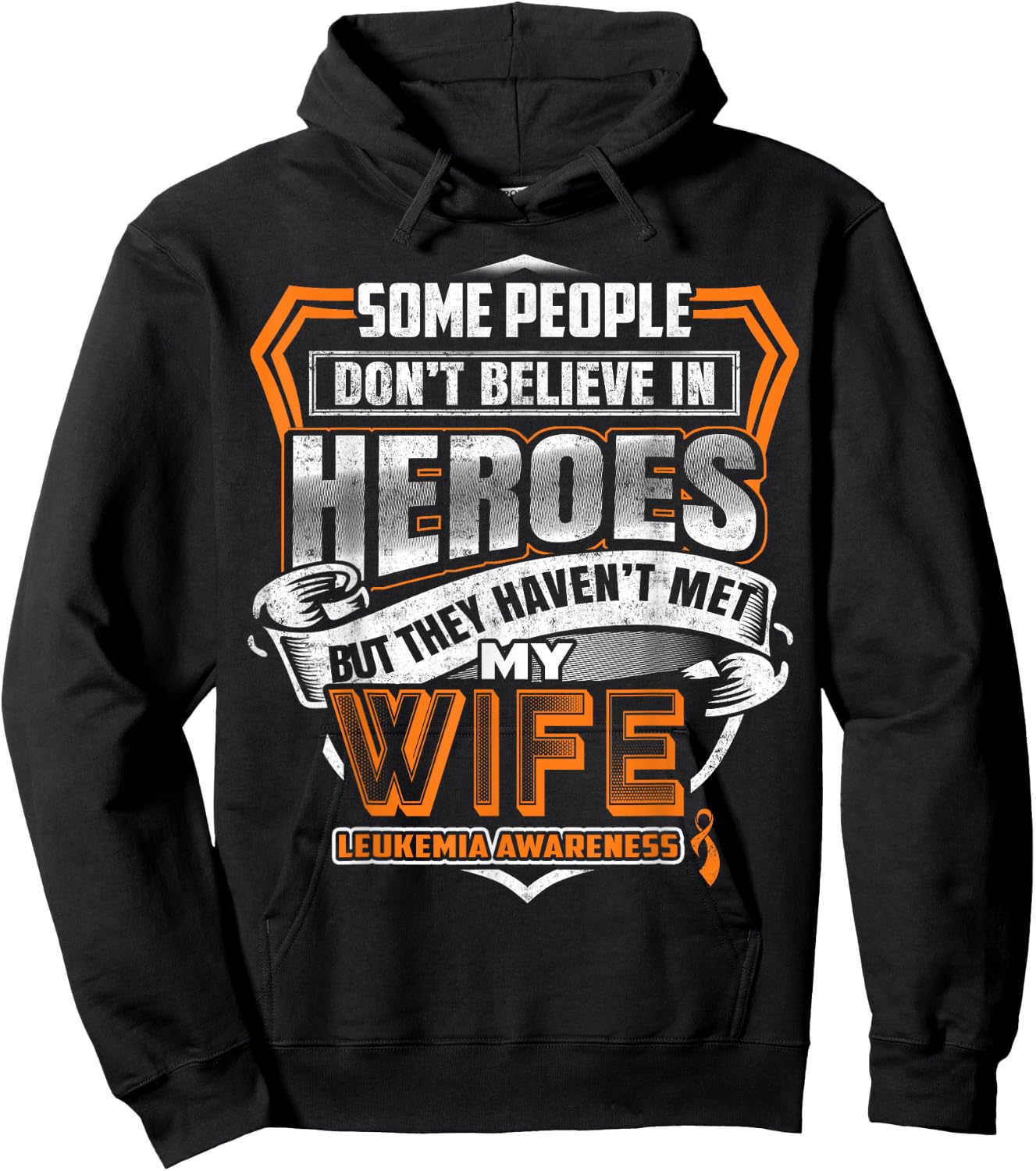 My Wife's Fight is My Fight Leukemia Awareness Hoodie - Hoodie | Black