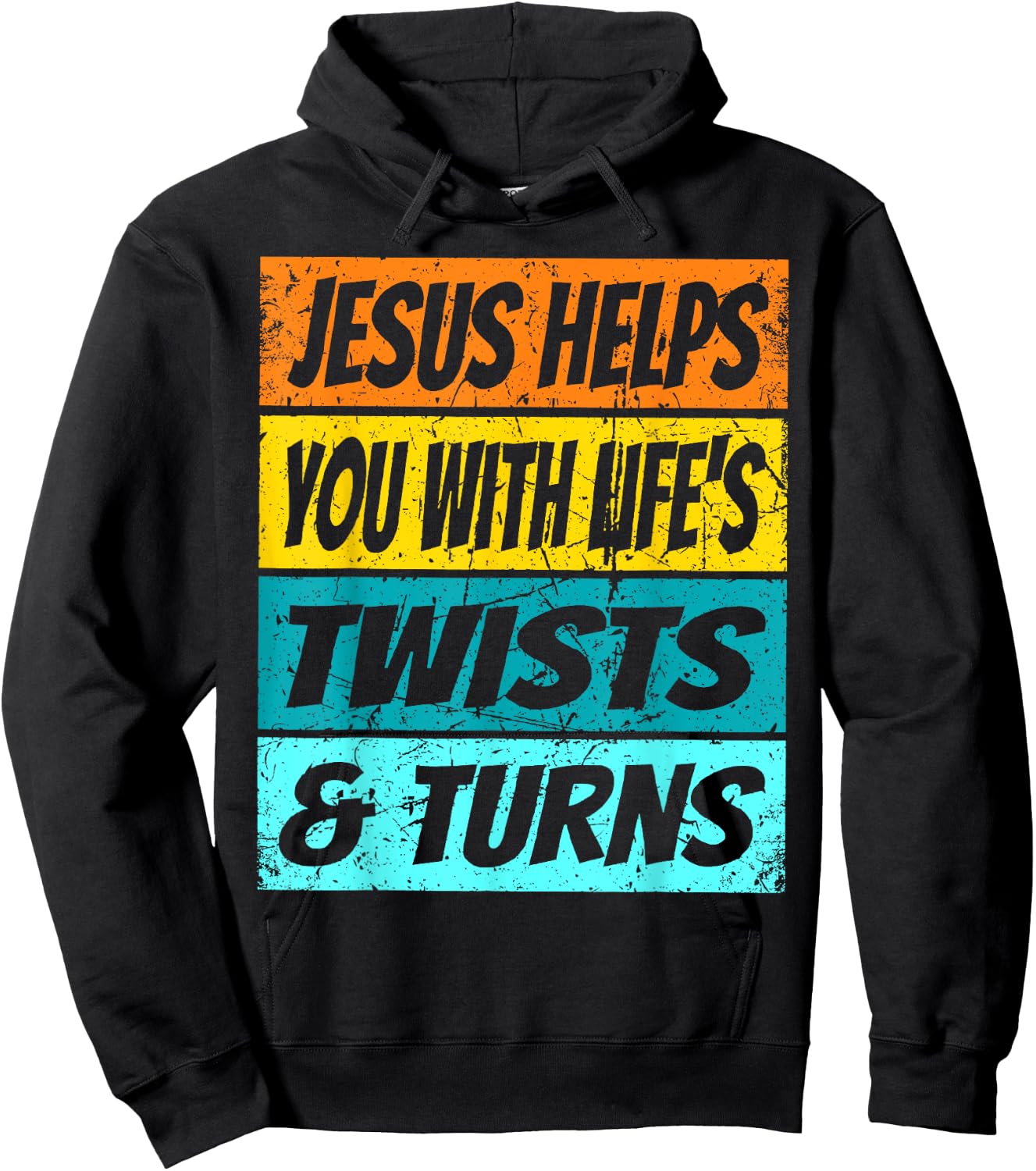 Retro Jesus Helps You With Life's Twists And Turns VBS 2023 Hoodie - Hoodie | Black