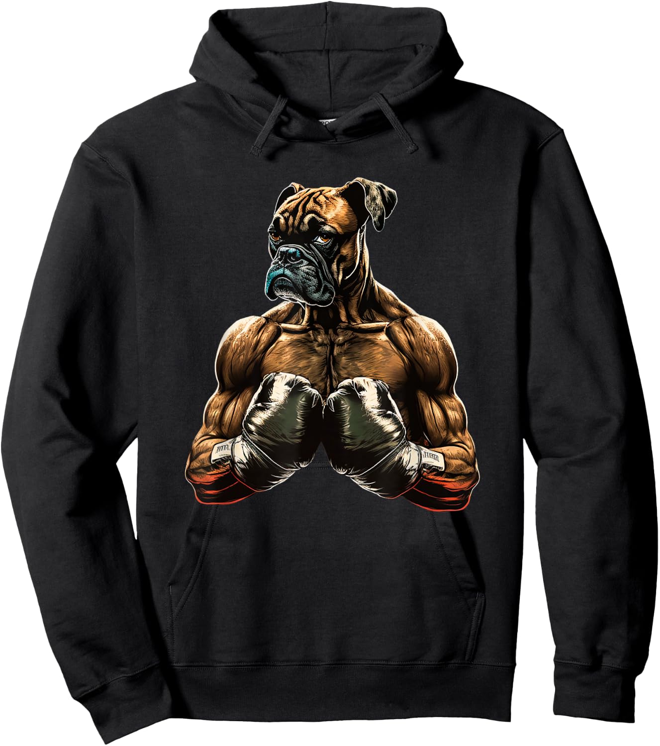 Funny Boxing Boxer Dog Gifts Boys Women Kids Hoodie - Hoodie | Black