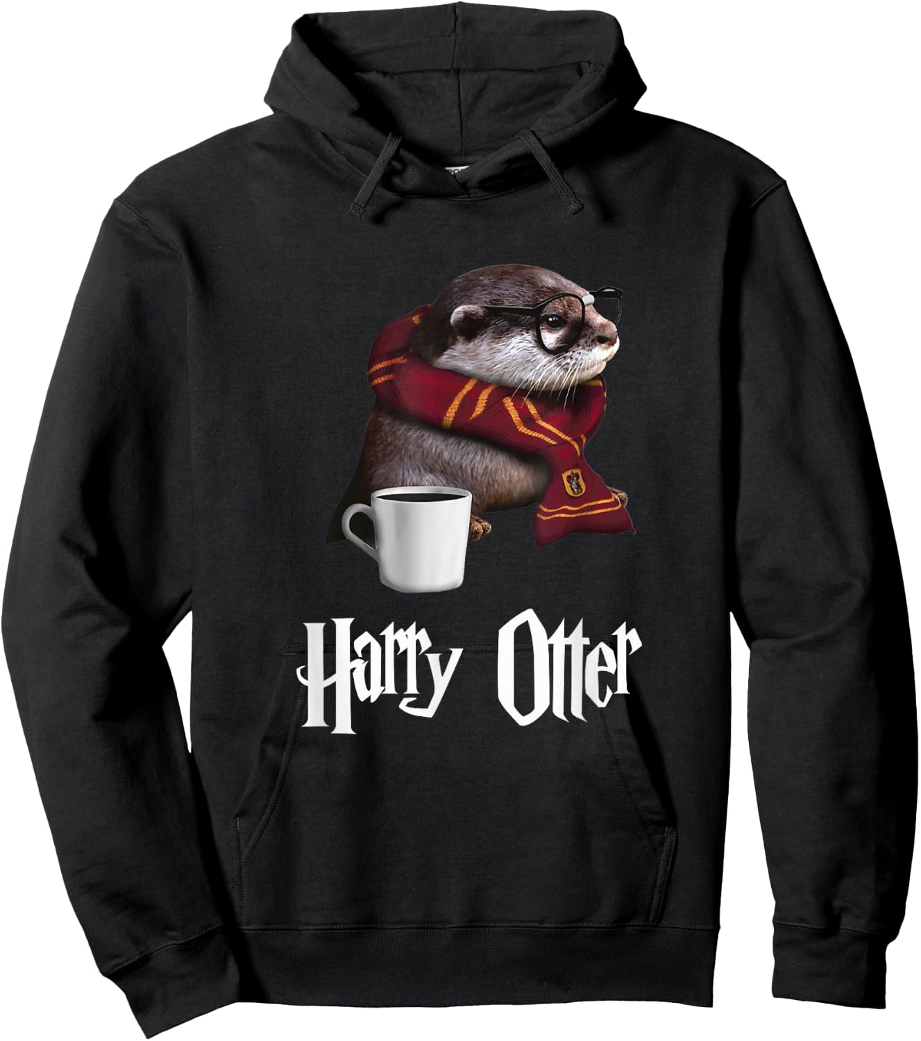 Harry Otter Cute and Funny Otter Hoodie - Hoodie | Black