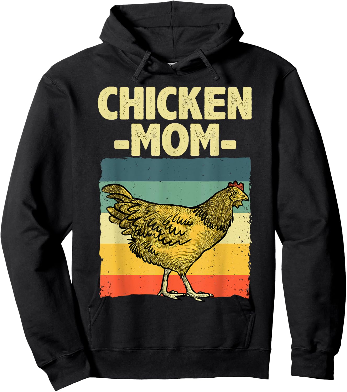 Cool Chicken Mom Art Chicken Farmer Poultry Farm Hoodie - Hoodie | Black