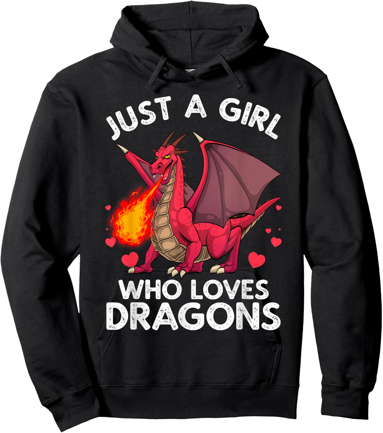 Cool Dragon Girls Dragons Mythical Dragon Lovers Hoodie - Hoodie | Black