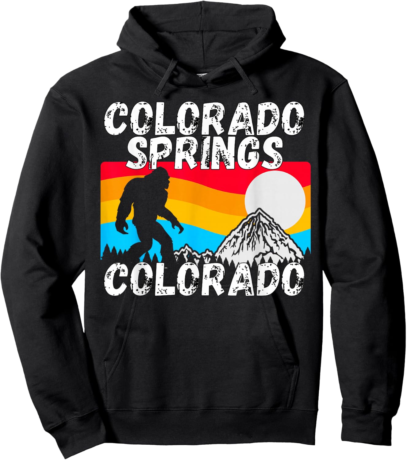 Retro Colorado Springs Colorado Apparel Hoodie - Hoodie | Black