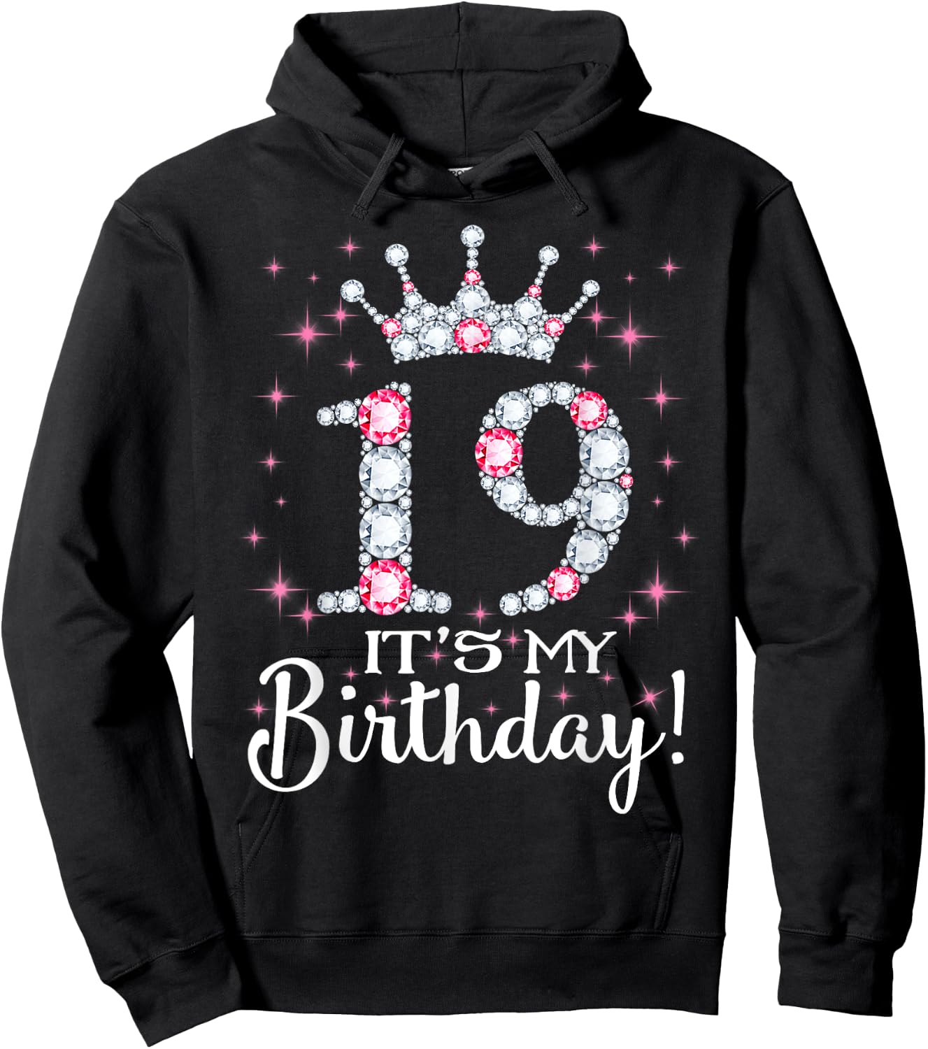 19 It's My Birthday 2002 19th Birthday Gift Teen Girls Hoodie - Hoodie | Black