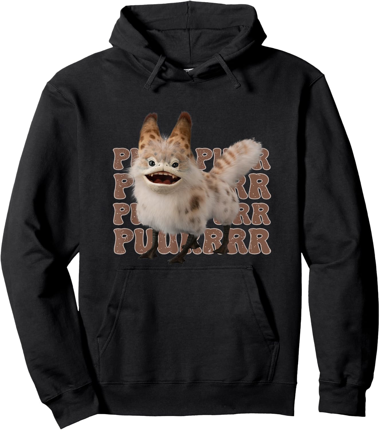 Star Wars: Ahsoka Loth-Cat Vintage Purr Logo Text Stack Hoodie - Hoodie | Black
