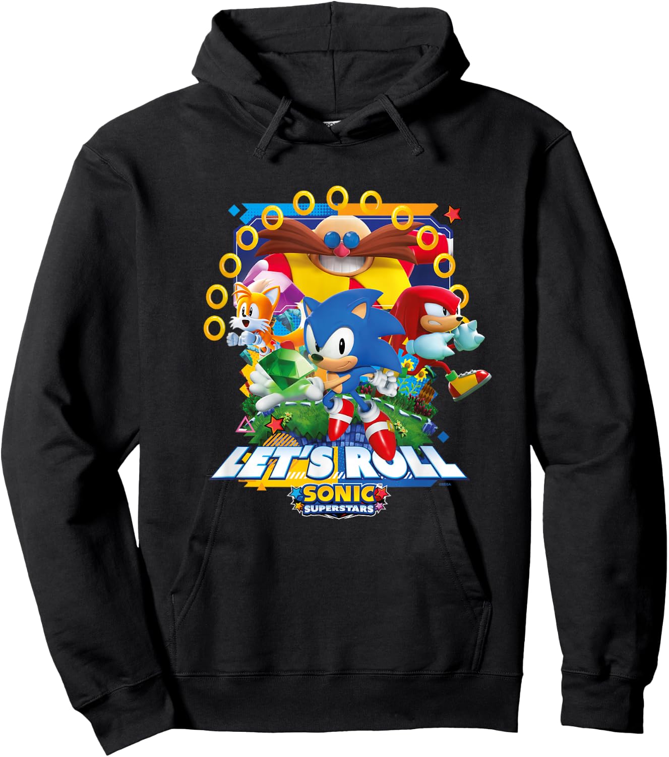 Sonic the Hedgehog, Sonic Superstars - "Let's Roll!" Hoodie - Hoodie | Black