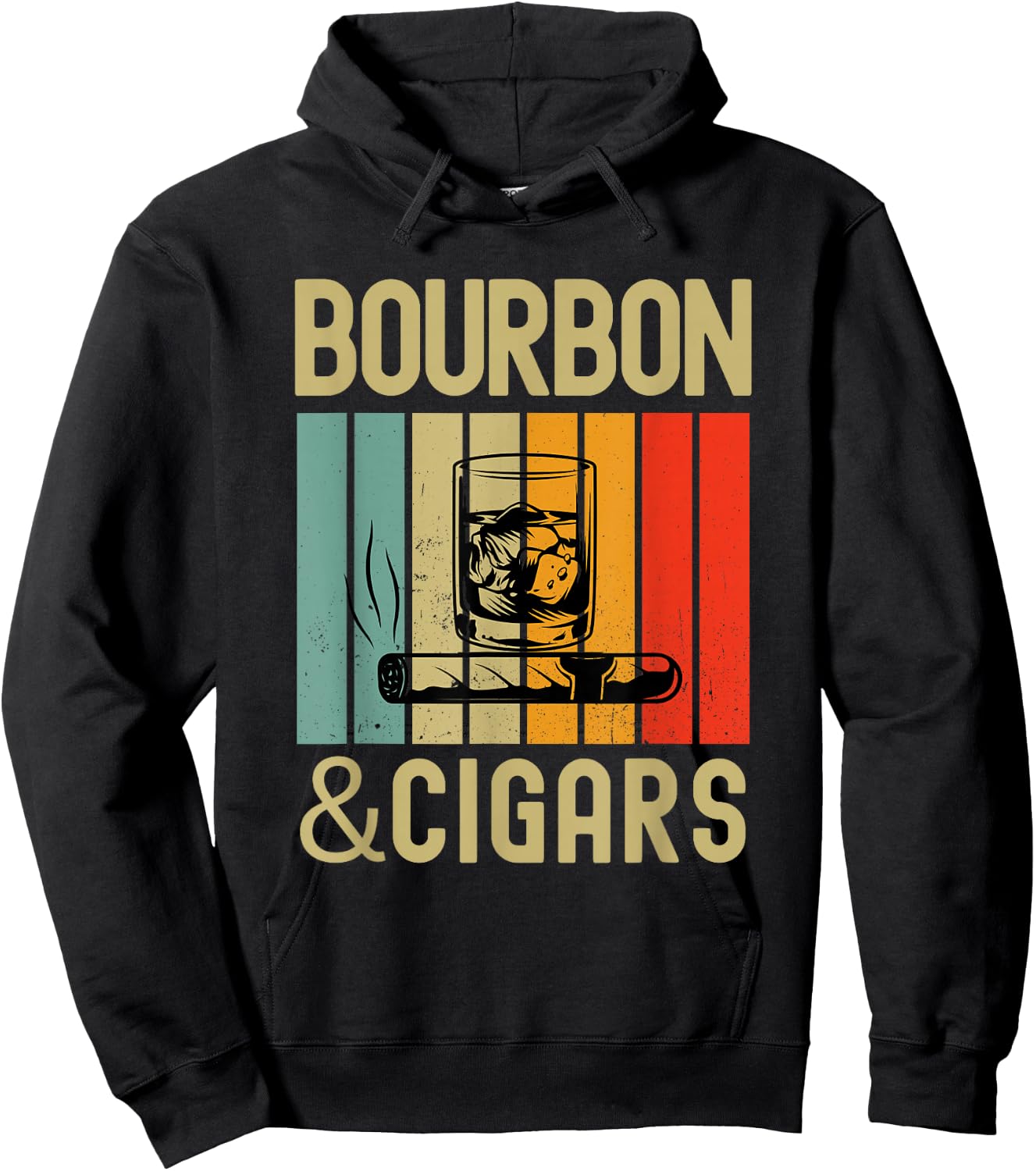 Bourbon and Cigar The Bourbon Lovers Cigar and Hoodie - Hoodie | Black