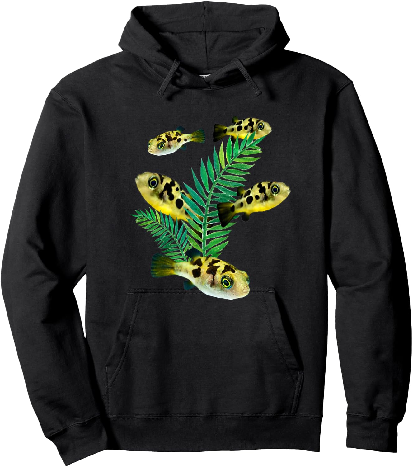 Pea Puffers Aquarium Fish Dwarf Puffer Fish Tank Lovers Hoodie - Hoodie | Black