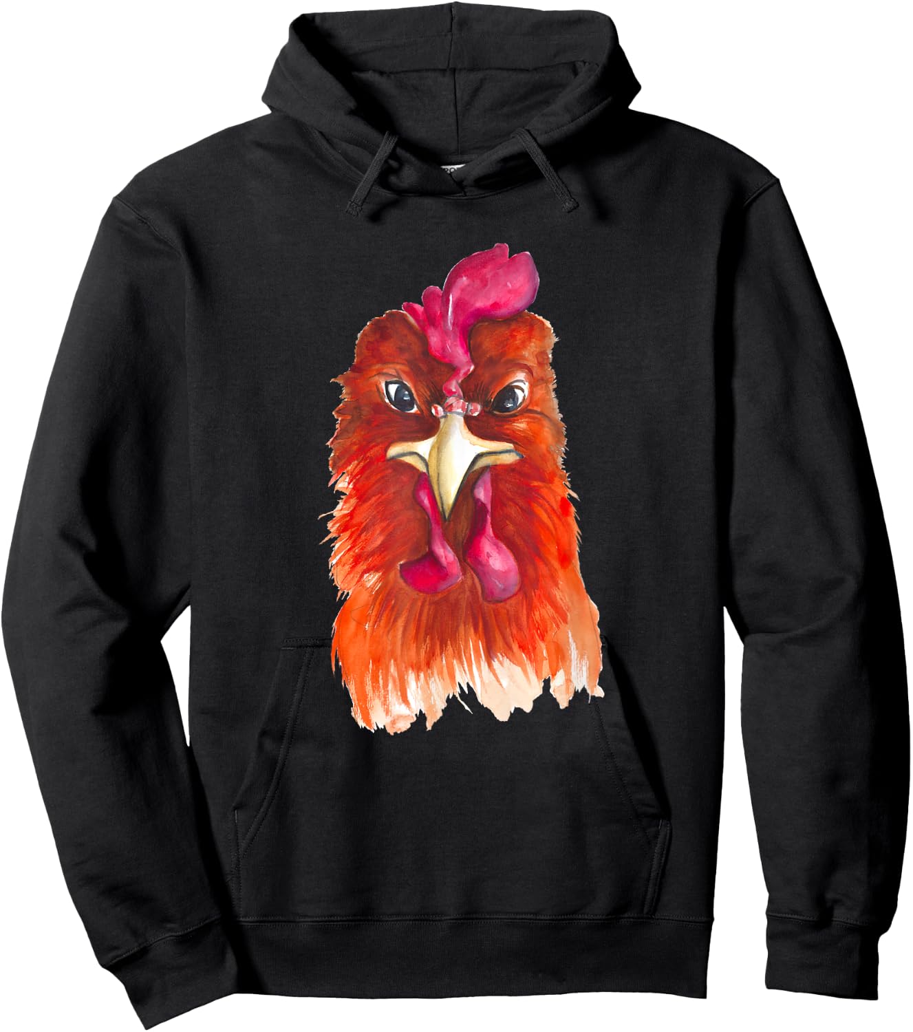 Funny Chicken Farmer design women men angry rooster Hoodie - Hoodie | Black