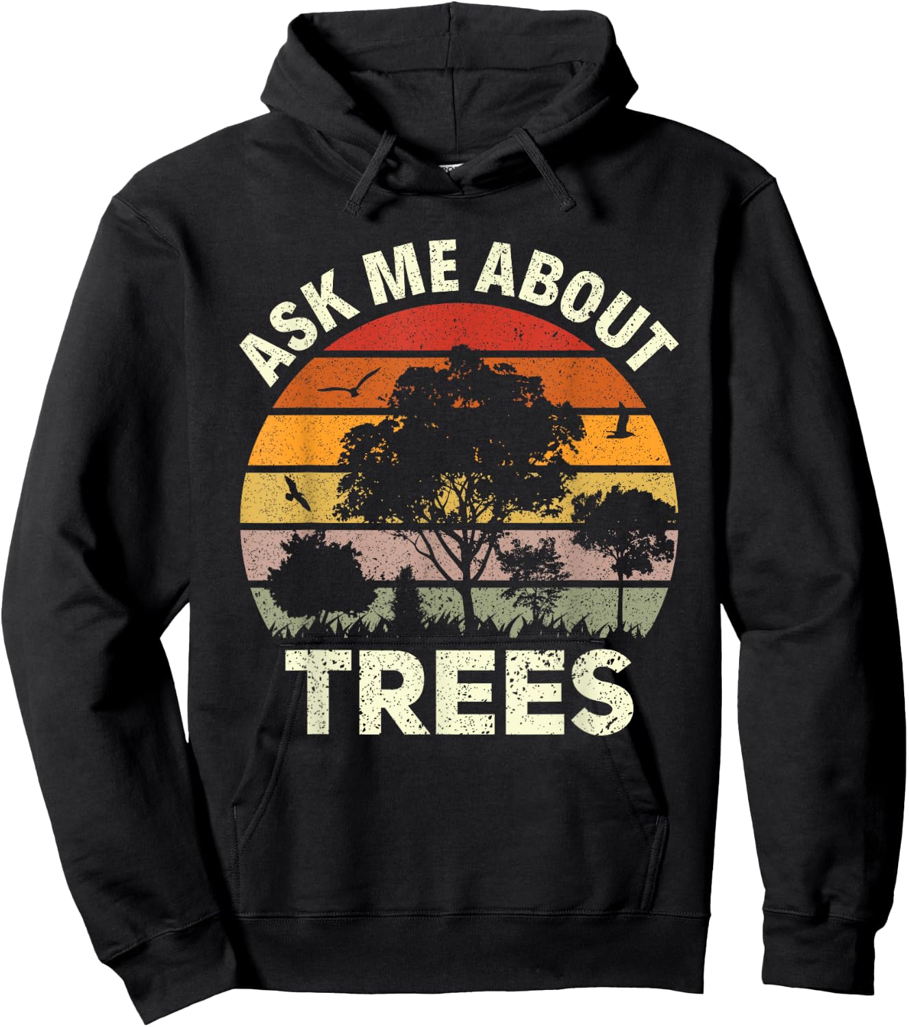 Tree Climbing Ask Me About Trees, Retro Vintage Arborist Hoodie - Hoodie | Black