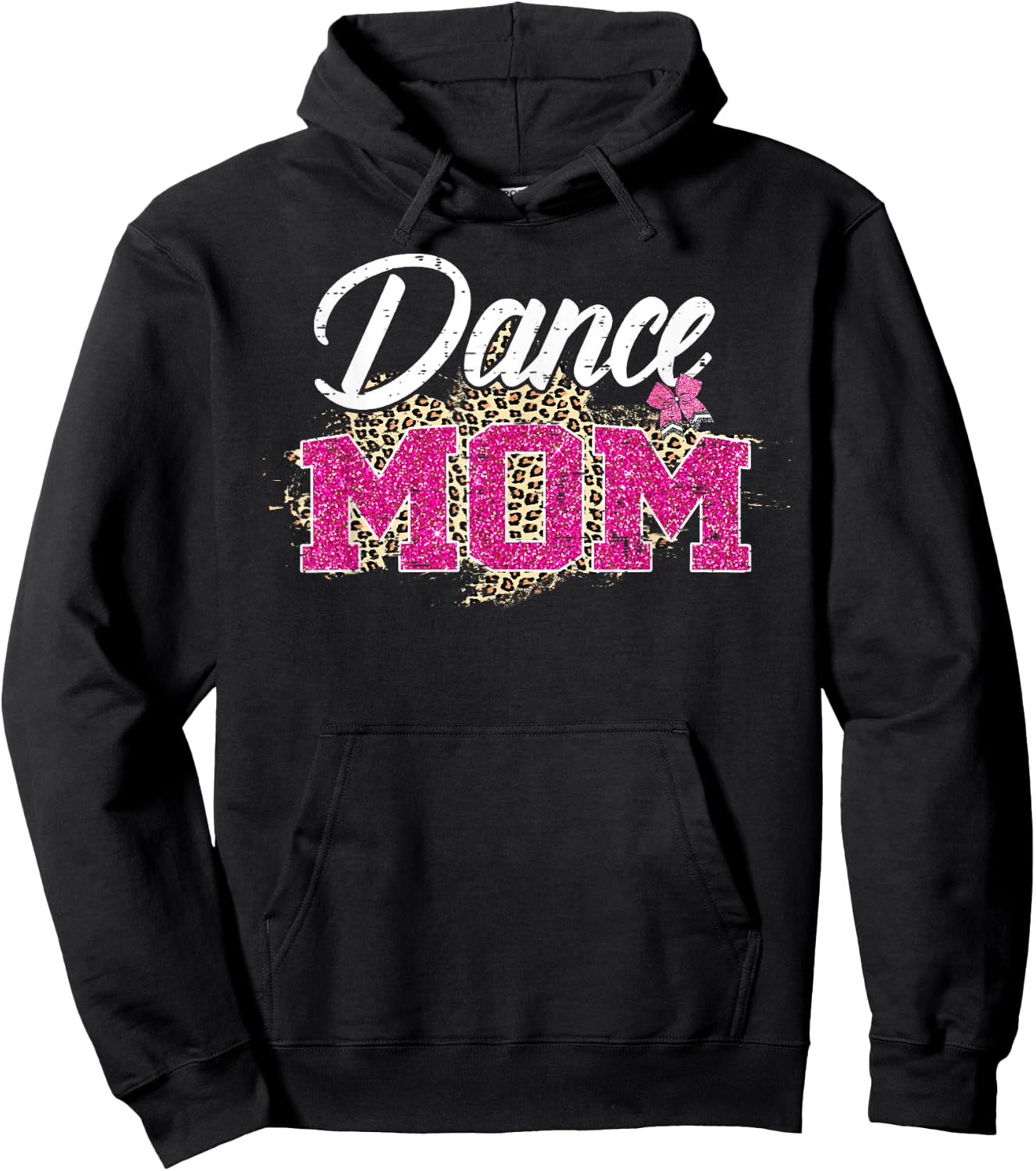 Dance Mom Leopard Funny Dancing Mom Mother's Day Hoodie - Hoodie | Black