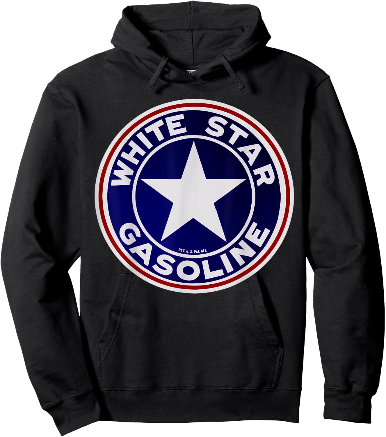 Retro Vintage Gas Station White Star Motor Oil Car Garage Hoodie - Hoodie | Black