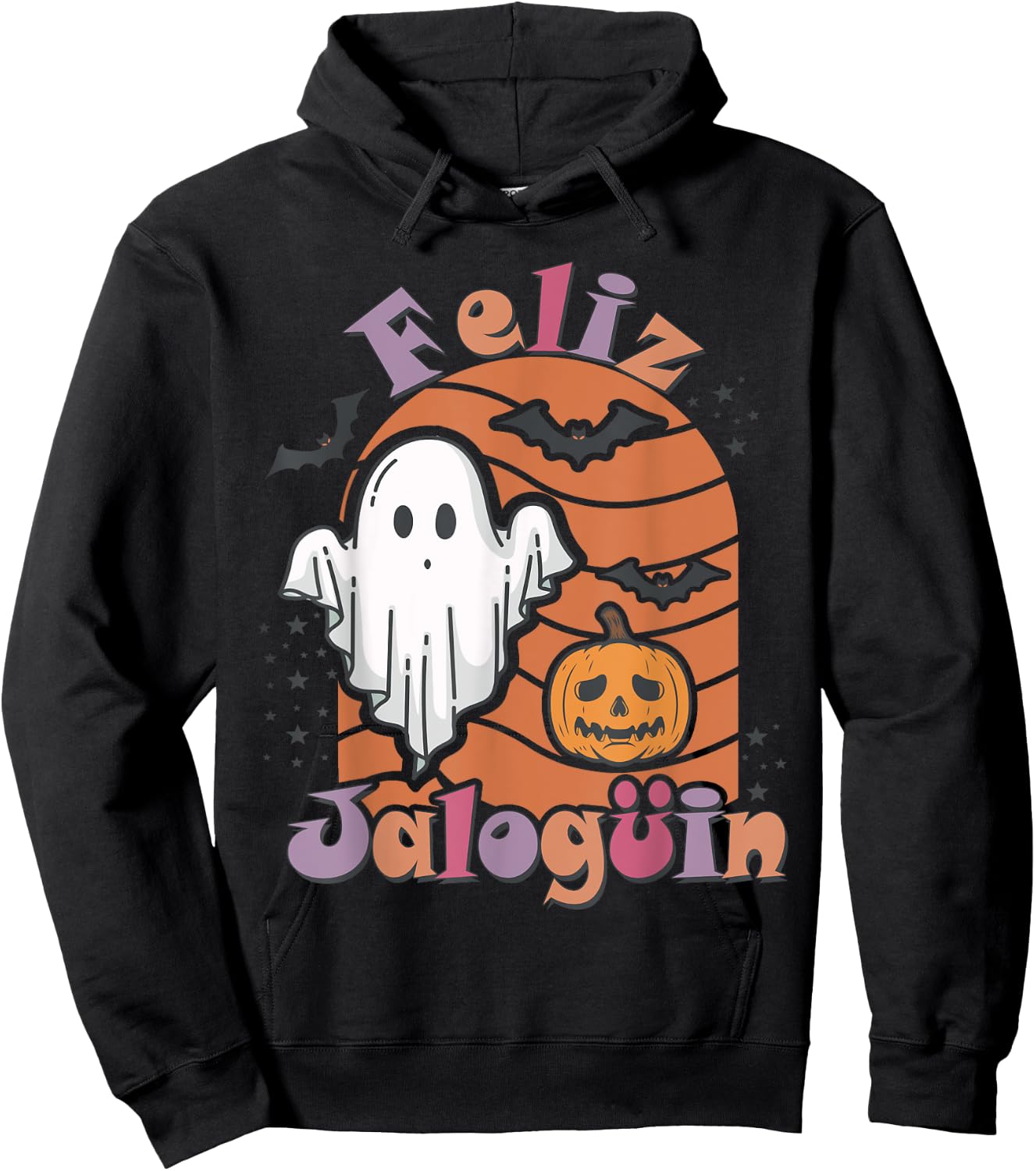 Feliz Jaloguin Cute Spanish Haloween Latino Hoodie - Hoodie | Black
