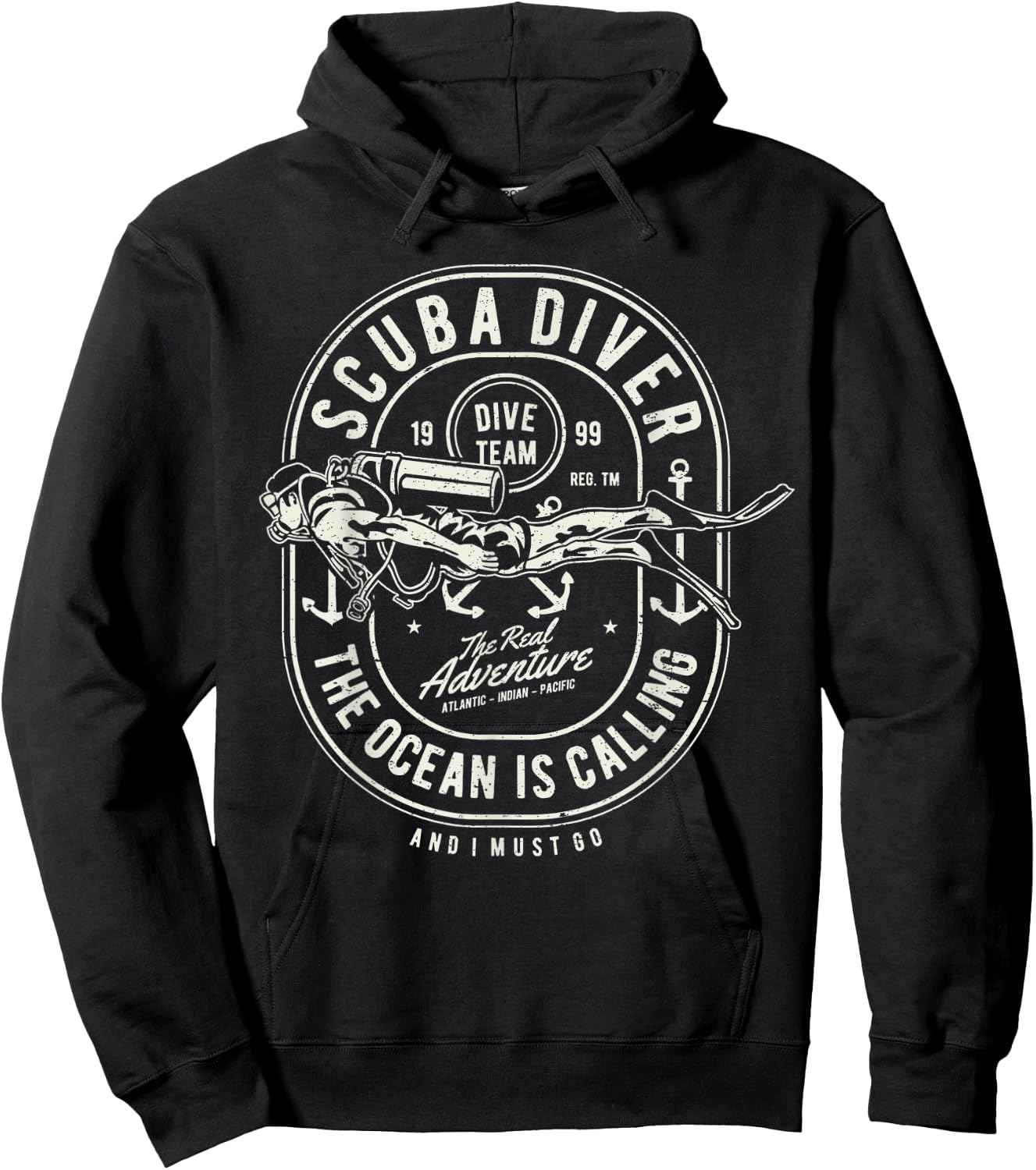 The Ocean Is Calling And I Must Go - Scuba Diving Diver Dive Hoodie - Hoodie | Black