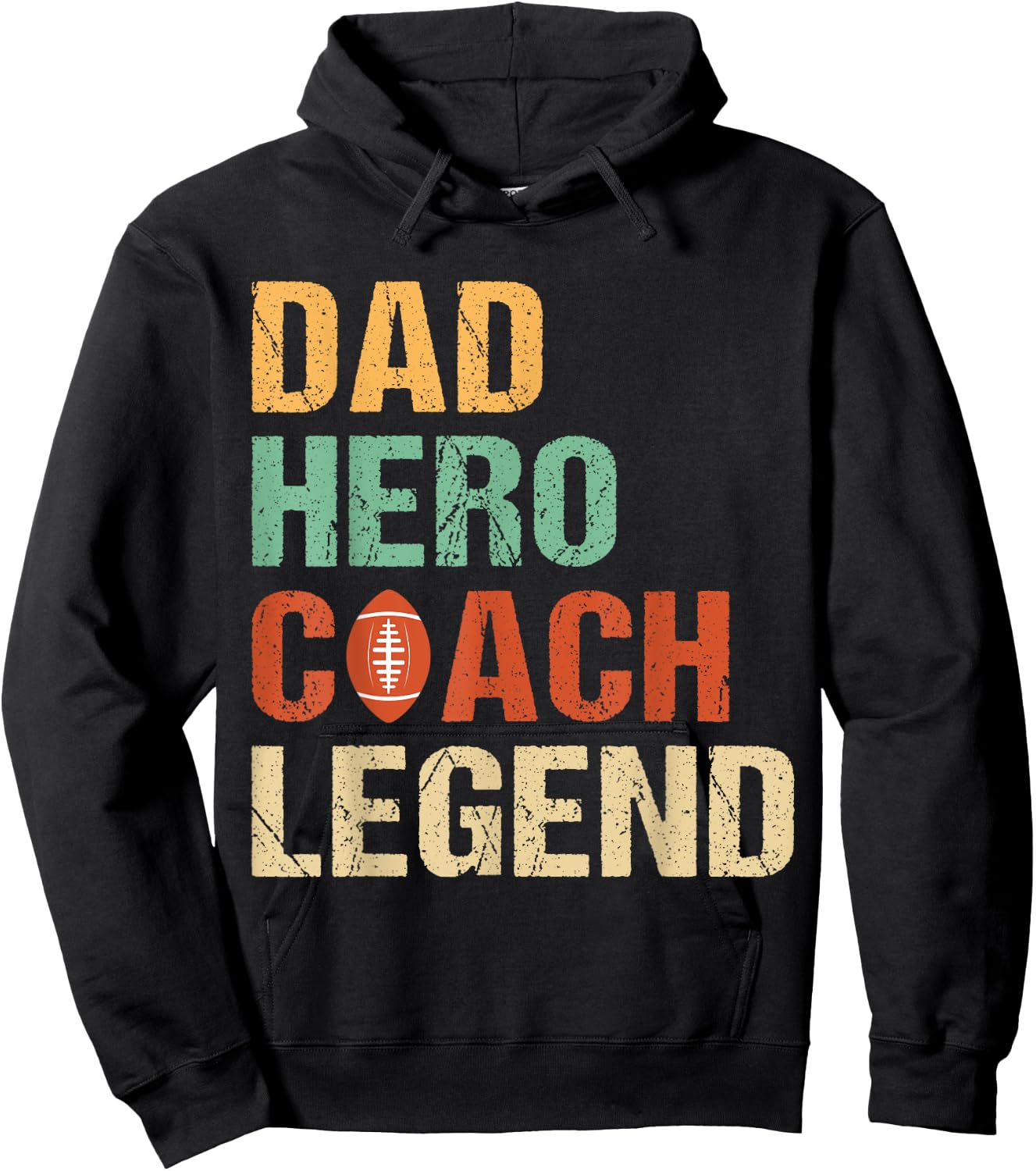 Dad Hero Coach Legend - American Football Hoodie - Hoodie | Black