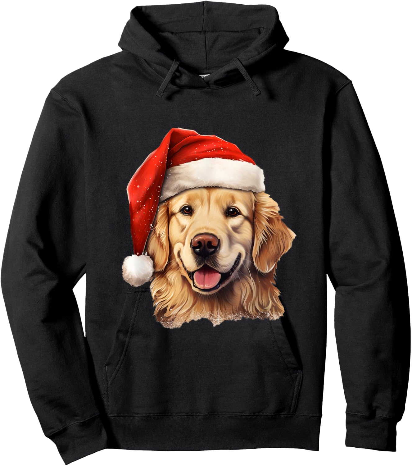 Christmas Golden Retriever - Golden Retriever Christmas Hoodie - Hoodie | Black
