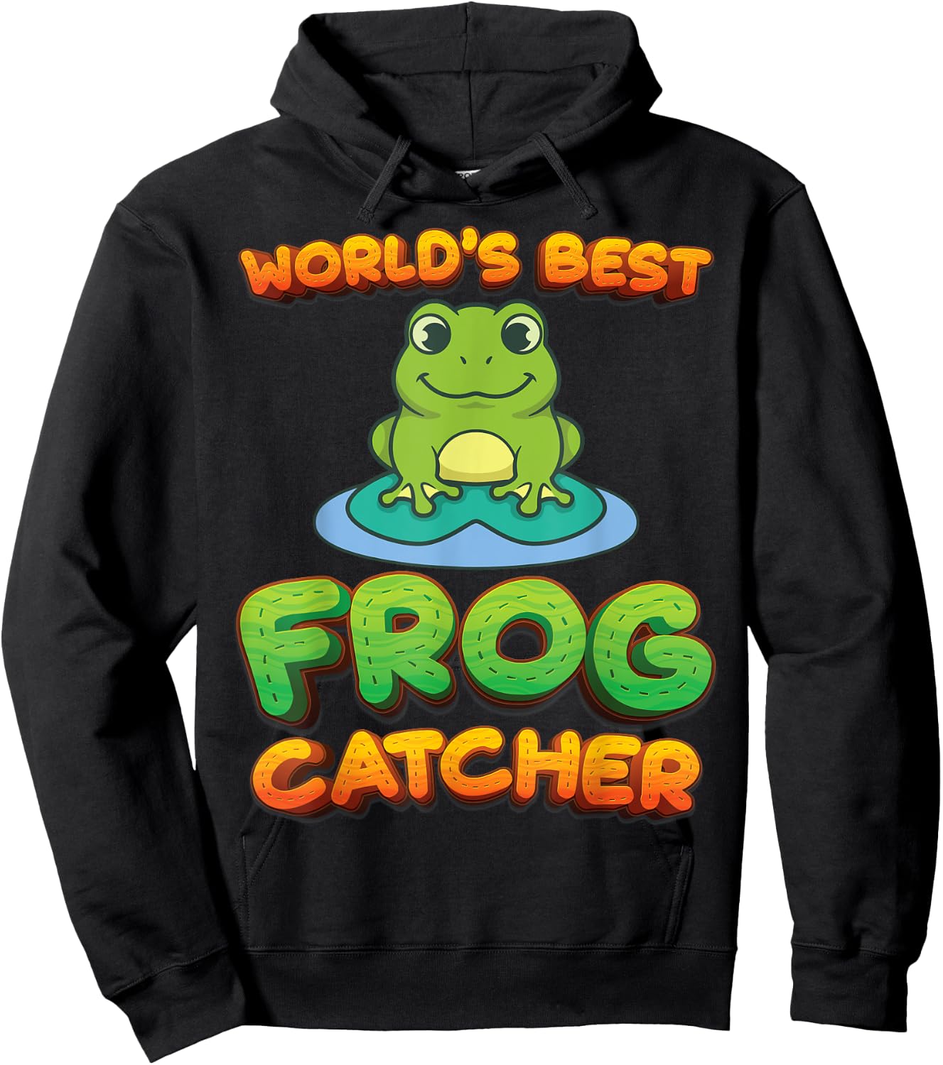 Frog Hunter Boys Girls Kids World's Best Frog Catcher Cute Hoodie - Hoodie | Black