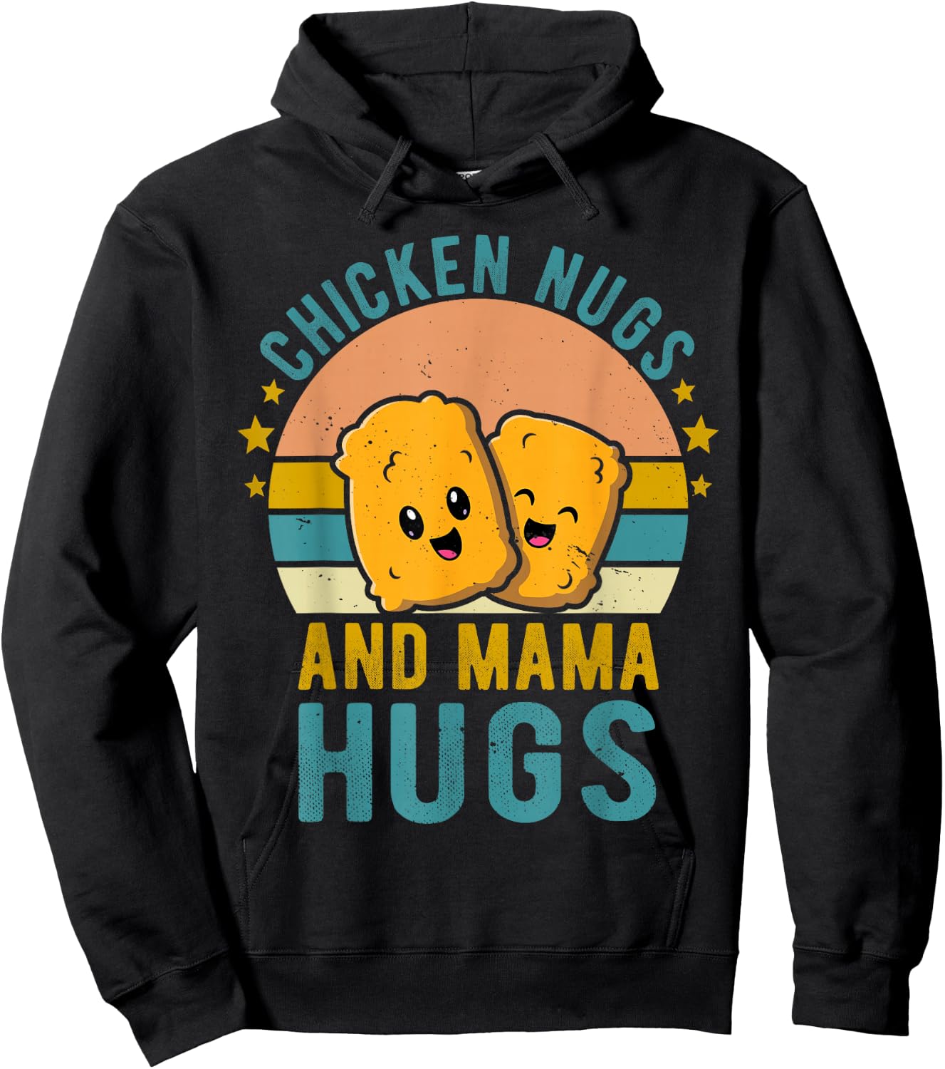 Chicken Nugs and Mama Hugs Toddler for Chicken Nugget Lover Hoodie - Hoodie | Black