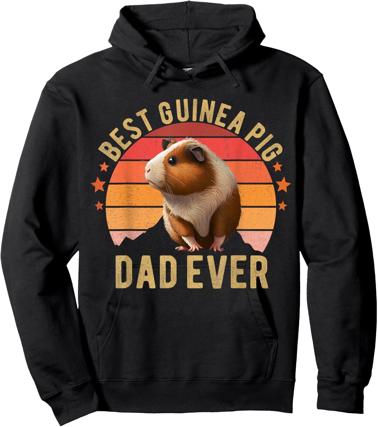 Best Guinea Pig Dad Ever Guinea Pig Shirt Furry Potato Cavy Hoodie - Hoodie | Black