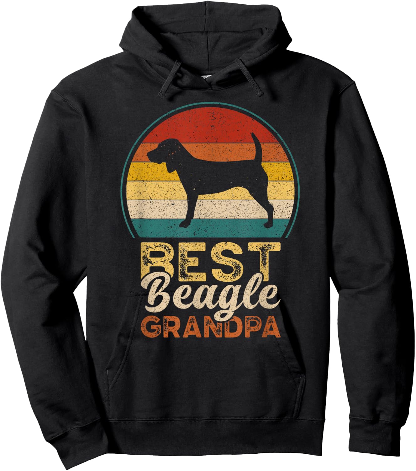 Best Beagle Grandpa, Father's Day, Grandfather Beagle Hoodie - Hoodie | Black
