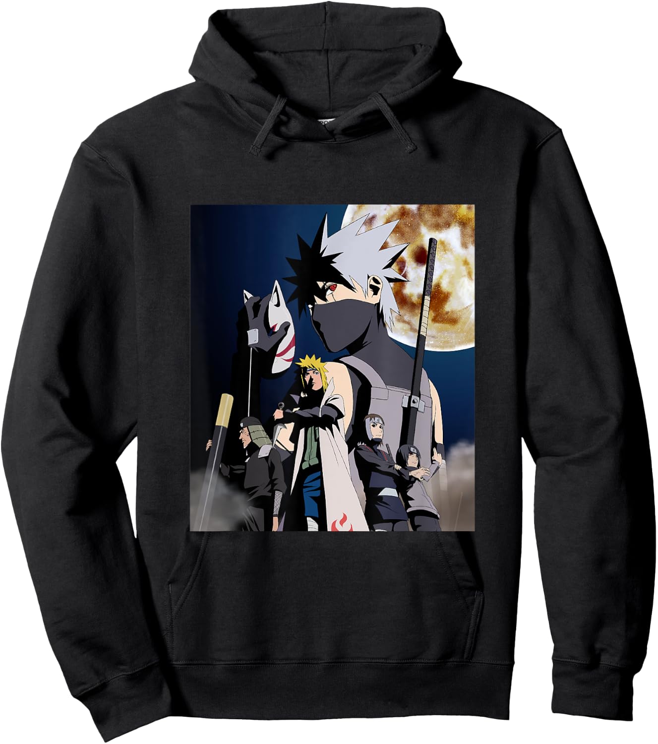 Naruto Shippuden Full Moon Hokage Clan Character Art Hoodie - Hoodie | Black