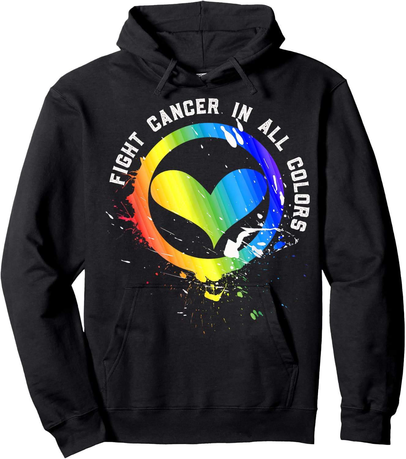 Cancer Sucks In Every Color Fighter Fight Support The Cancer Hoodie - Hoodie | Black