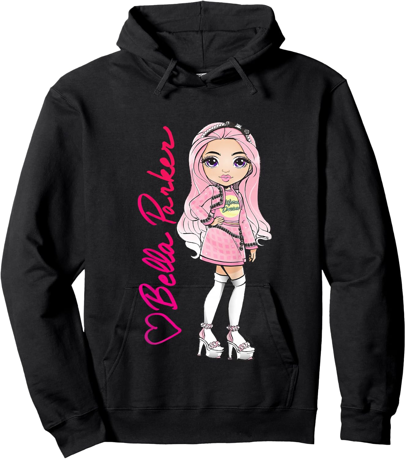 Kids Rainbow High Bella Parker Sassy Pose Portrait Hoodie - Hoodie | Black