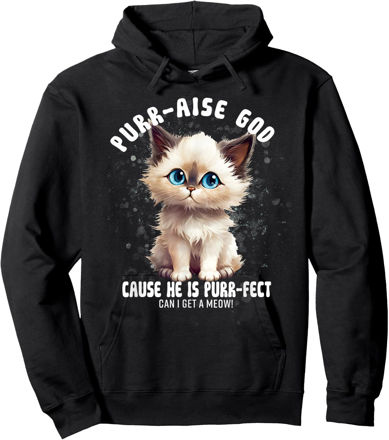 Purr-aise God He is Purr-fect Ragdall Cat Women Hoodie - Hoodie | Black
